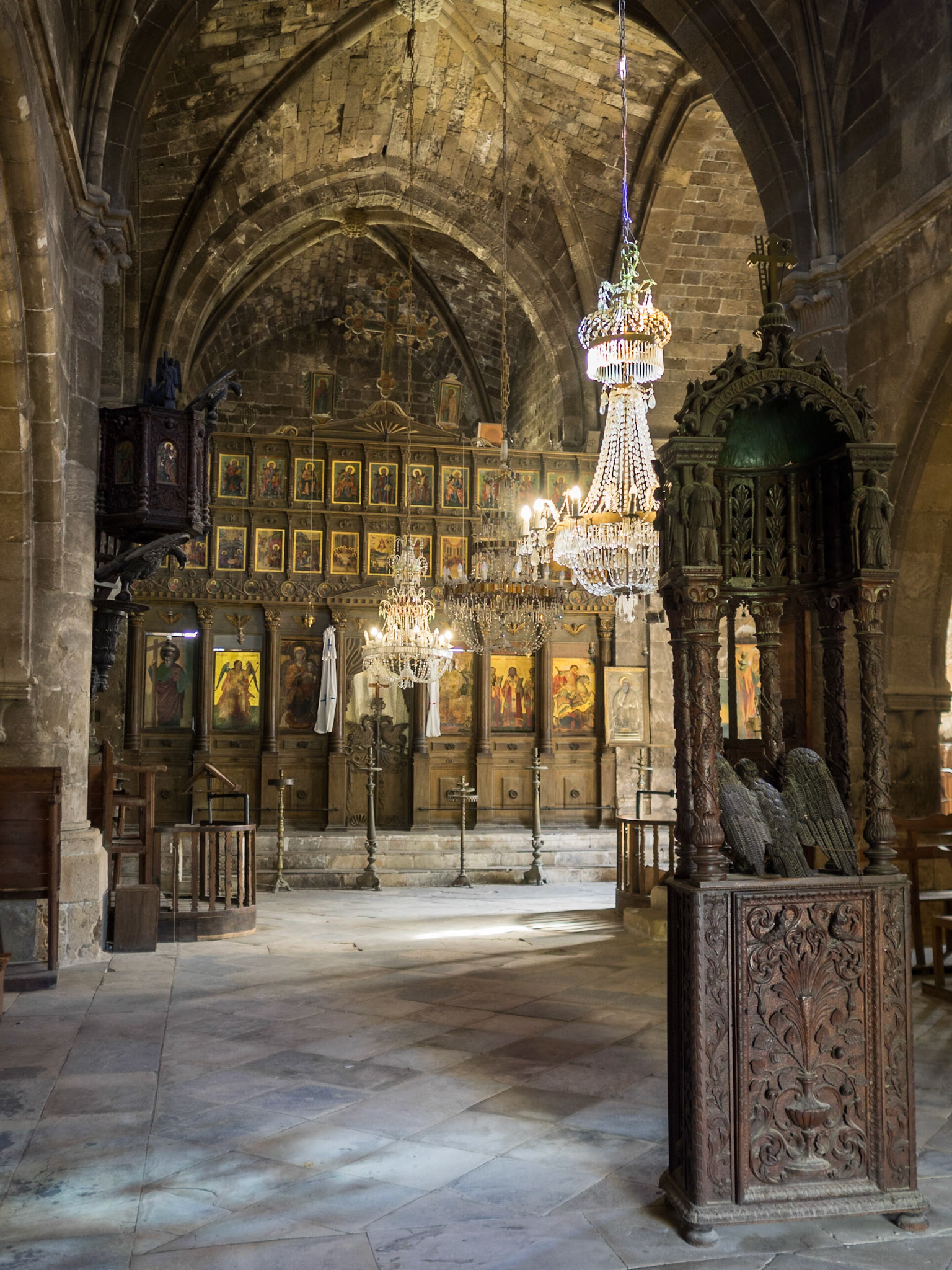 Interior of Bellapais Abbey ruins