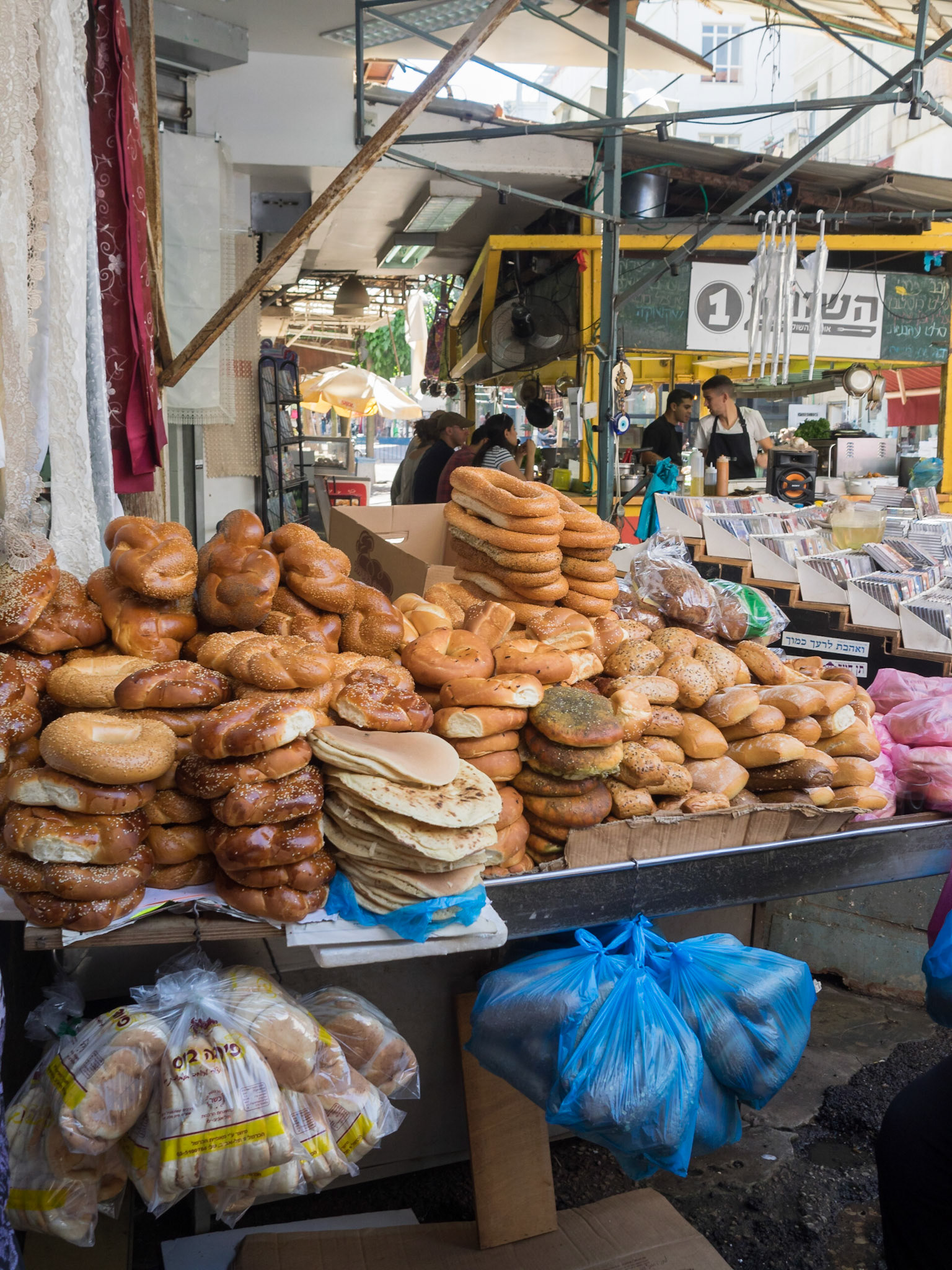 Bread for sale at Tel Aviv Carmel market