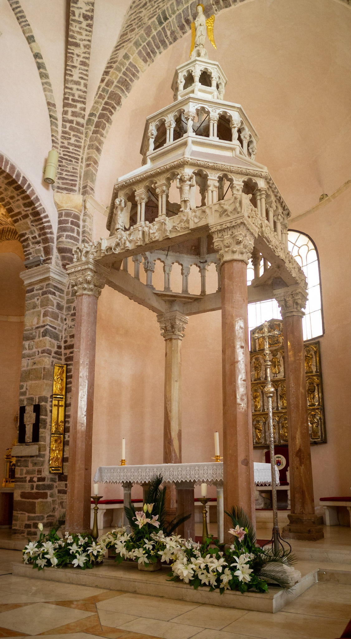 High altar and ciborium of Kotor Cathedral, Montenegro