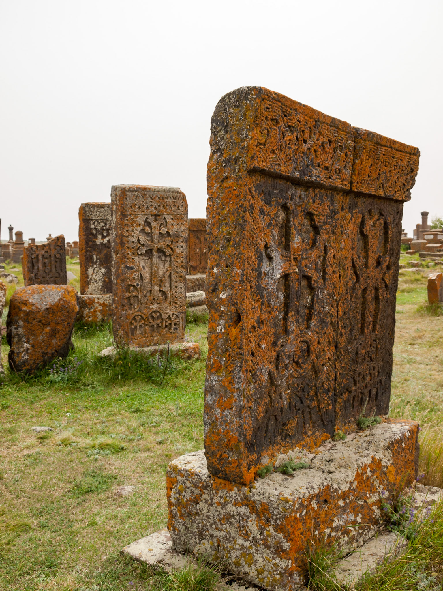 Khatchkar (cross-stone) field in Noratus