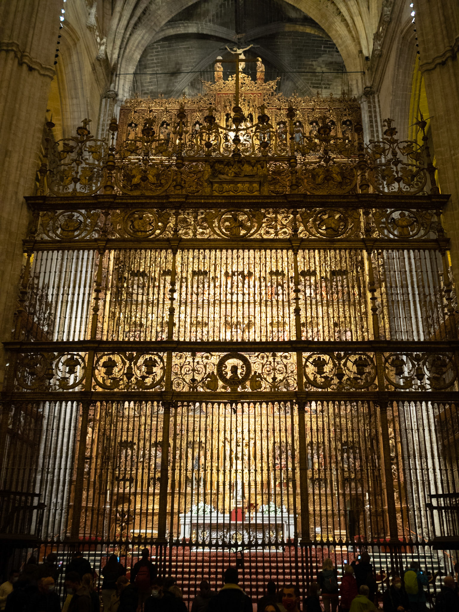 Detail of the altarpiece of Seville Cathedral Main Chapel