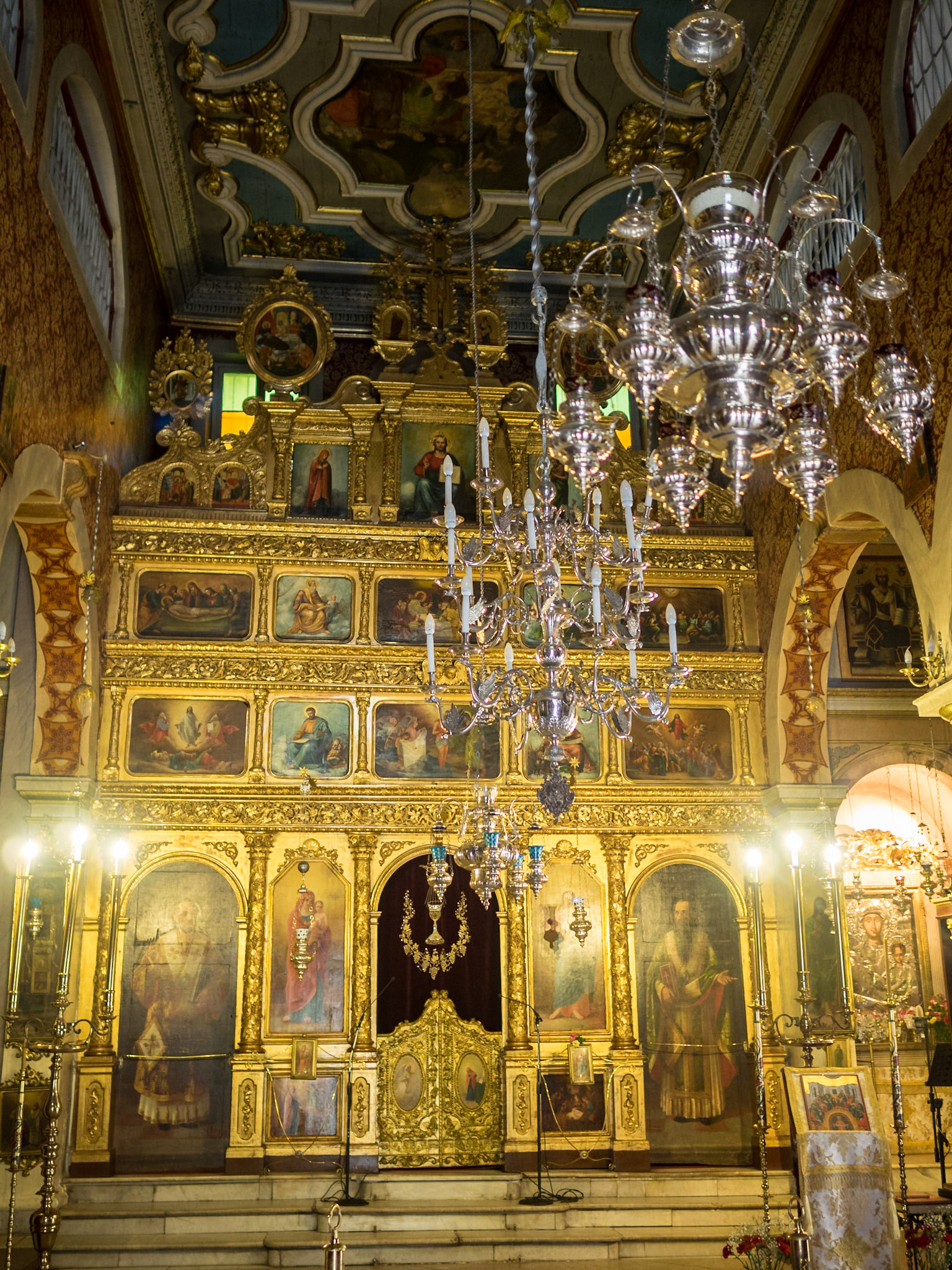 Interior of Greek Orthodox church