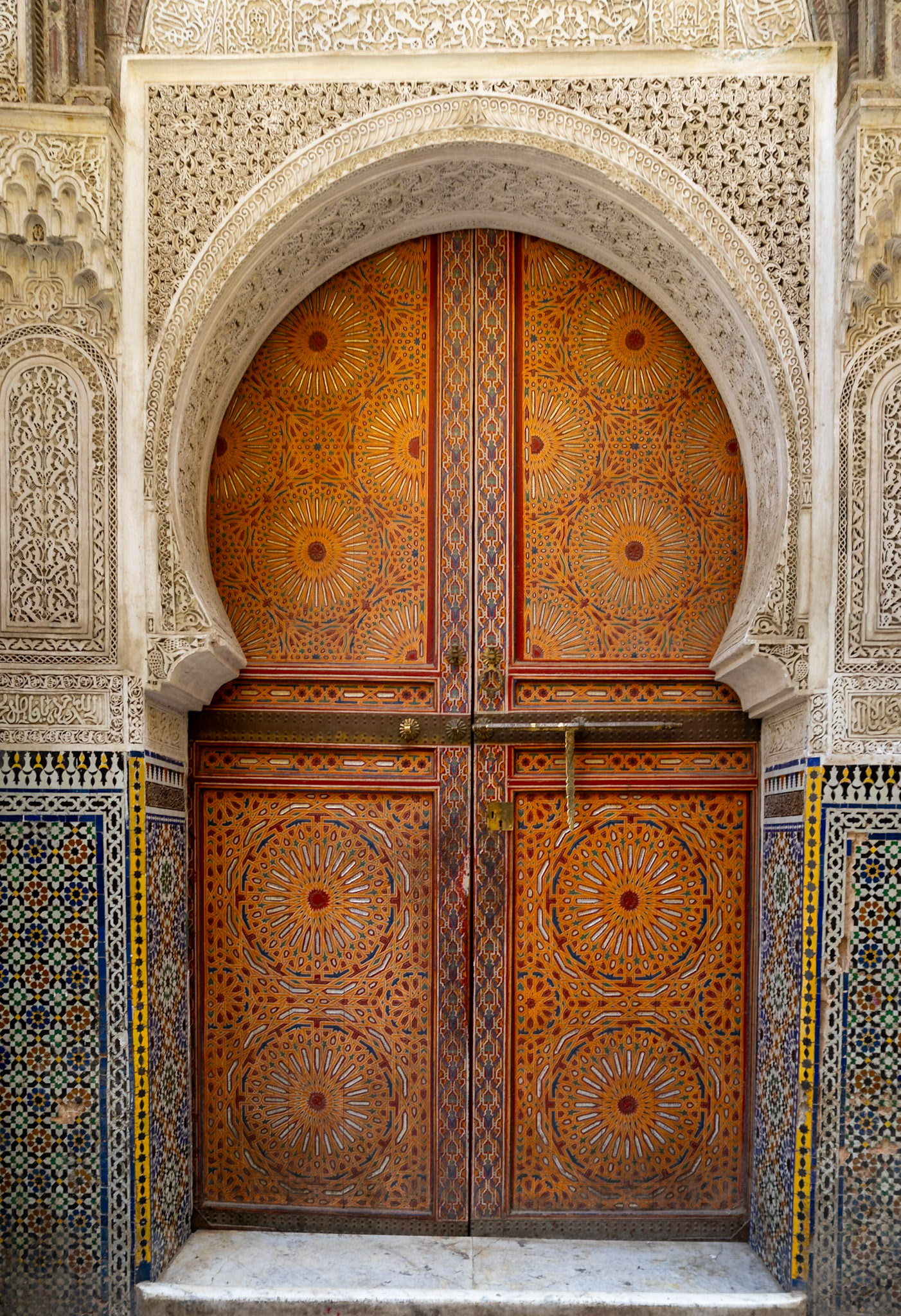 Mesbahiyya Madrasa doorway, Fez, Morocco