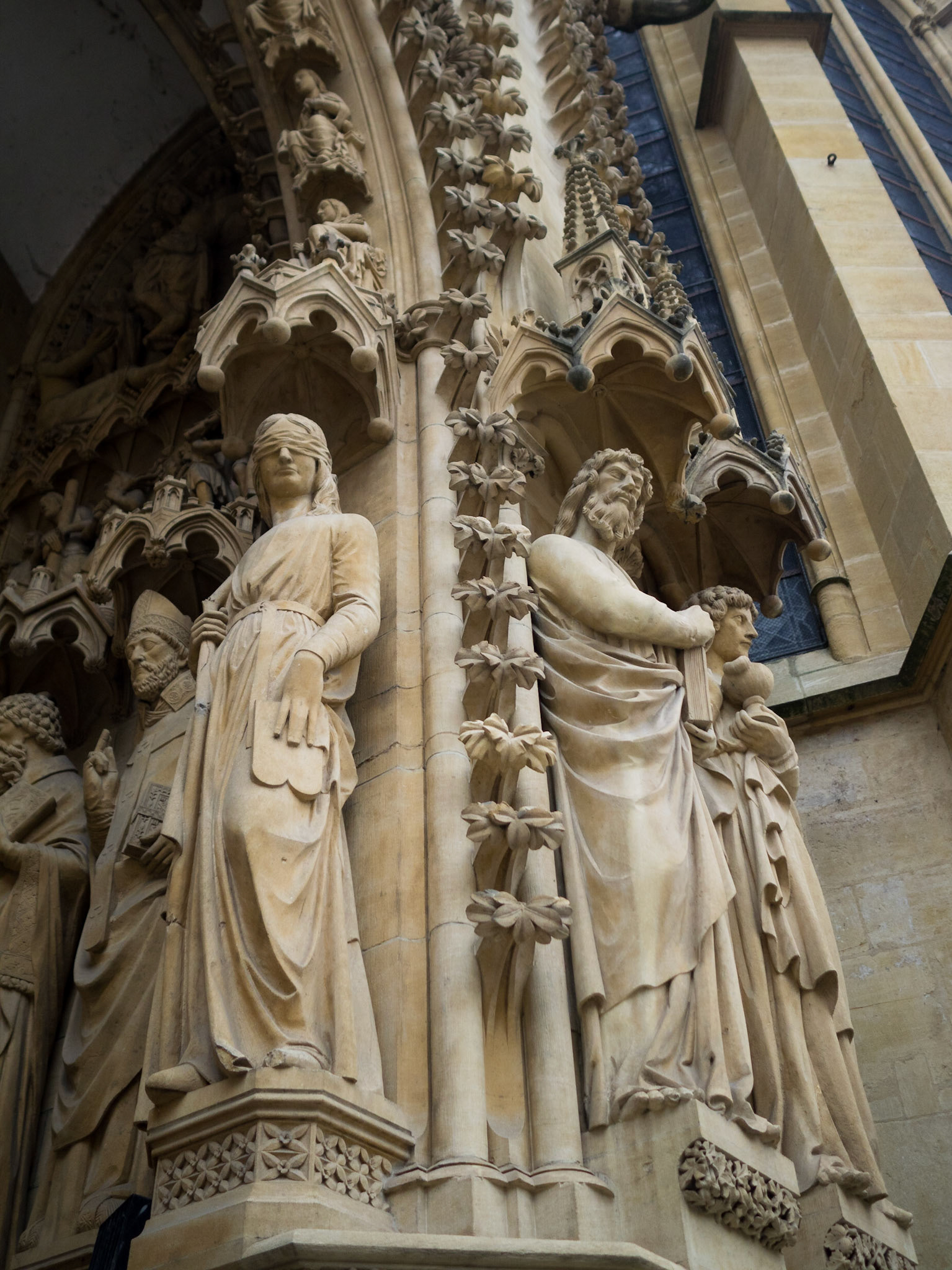 Statues of Meat Saint-Etienne Cathedral doorway