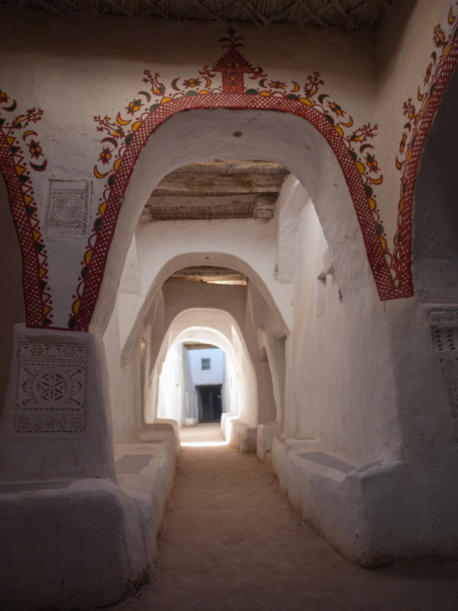 Paintings on the walls of Ghadames streets