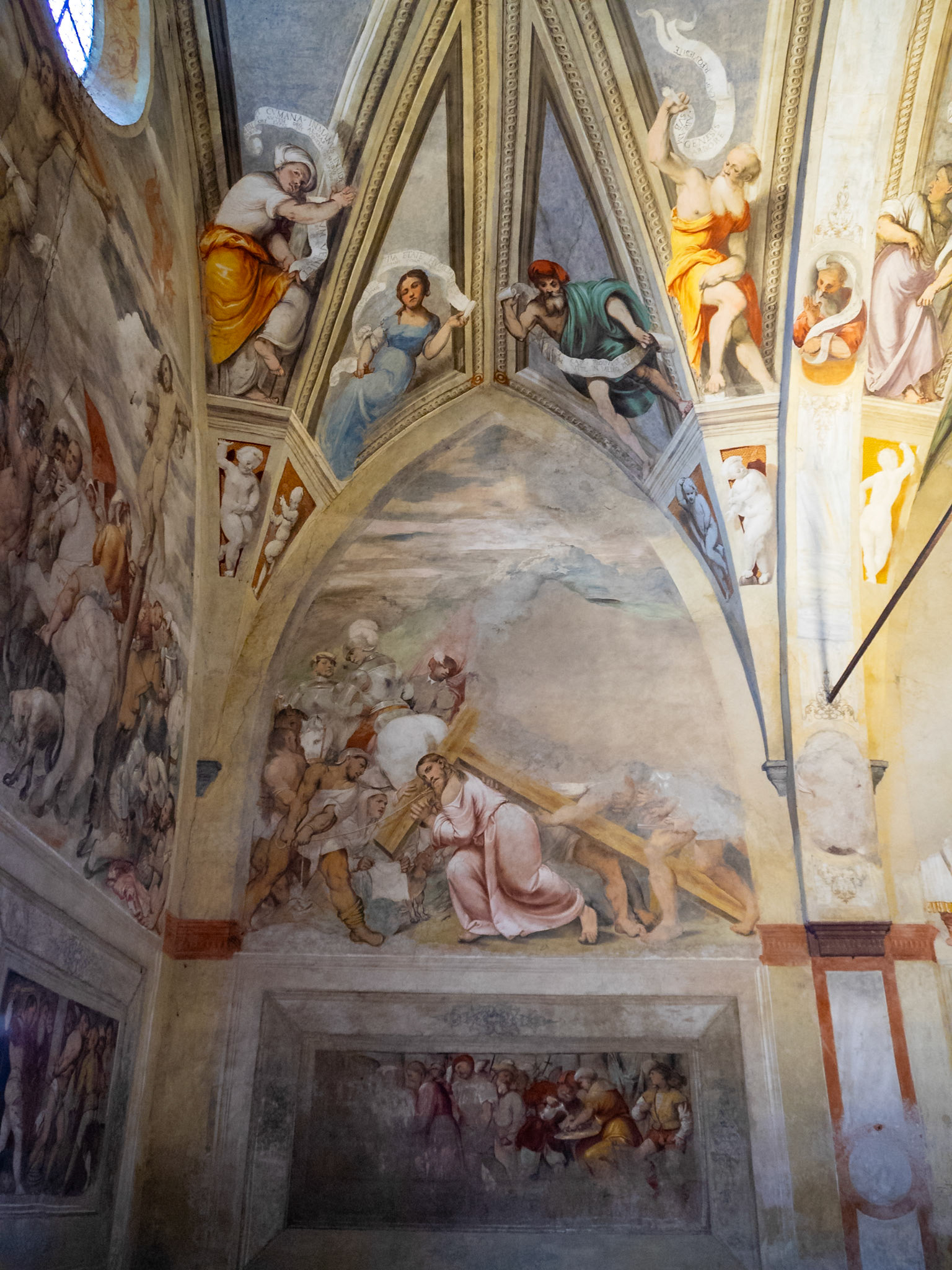 Going to Calvary fresco by Romanino at the Church Santa Maria della Neve, Pisogne
