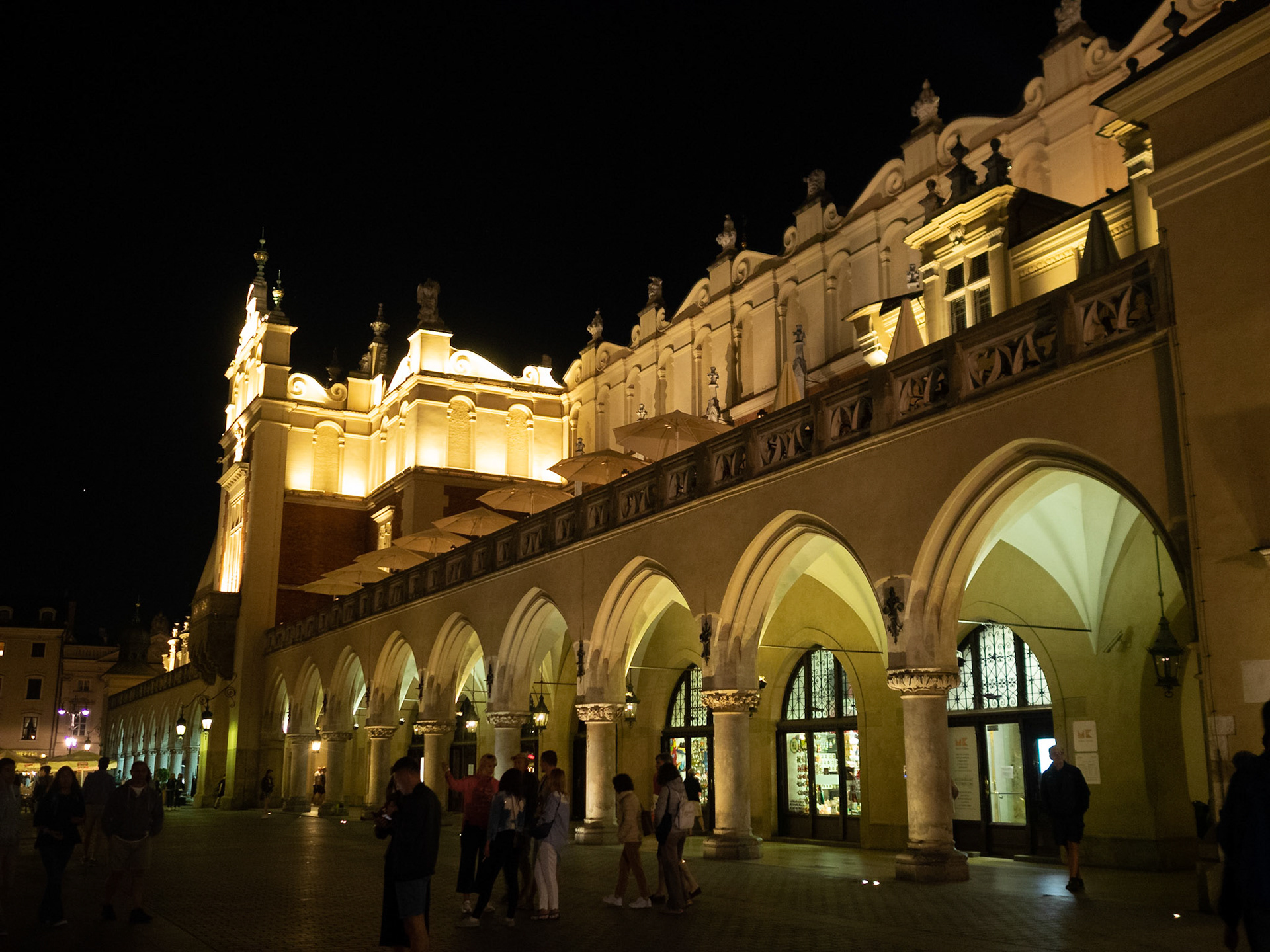 Krakow Cloth Hall at night