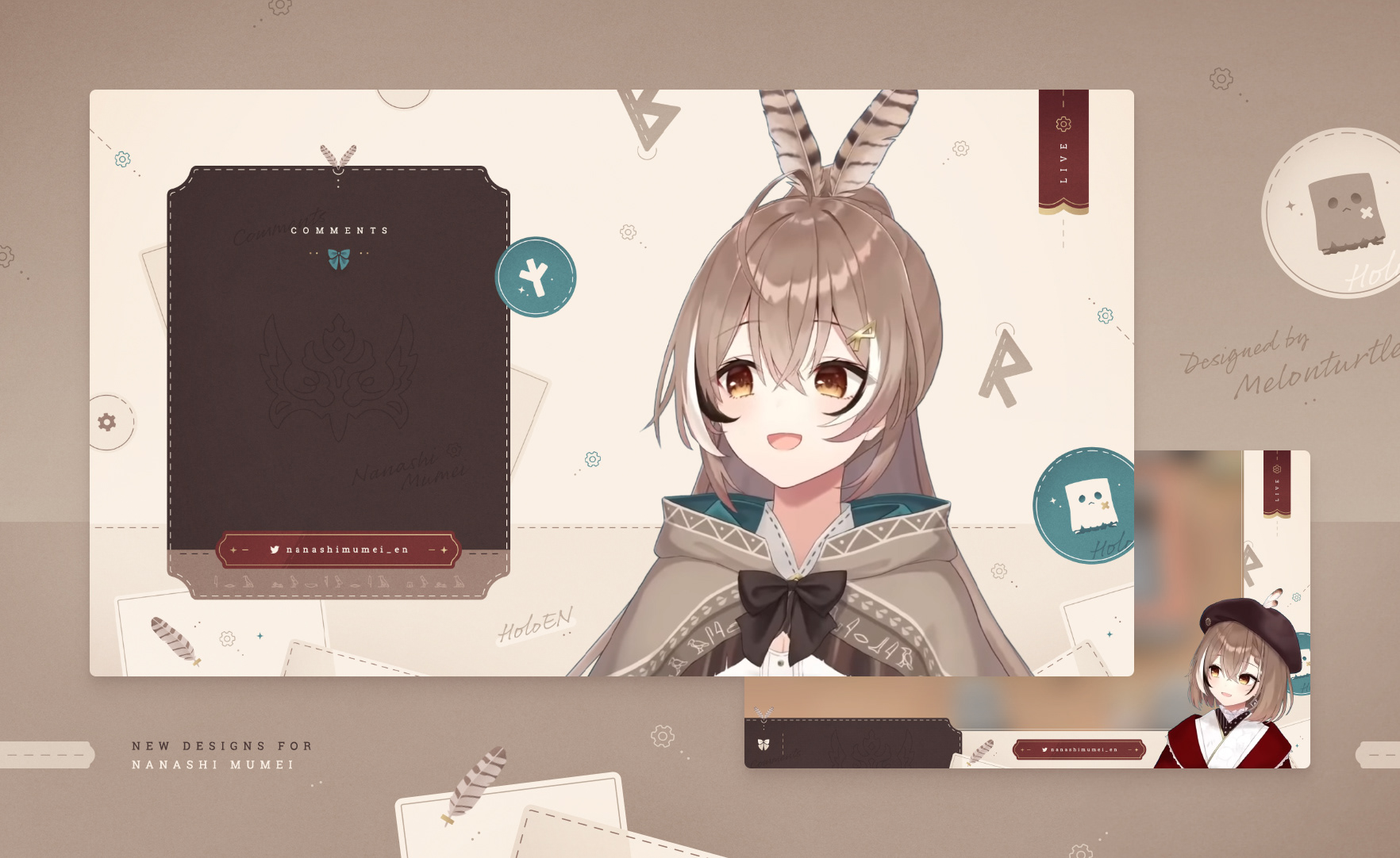 Nanashi Mumei Stream Overlays