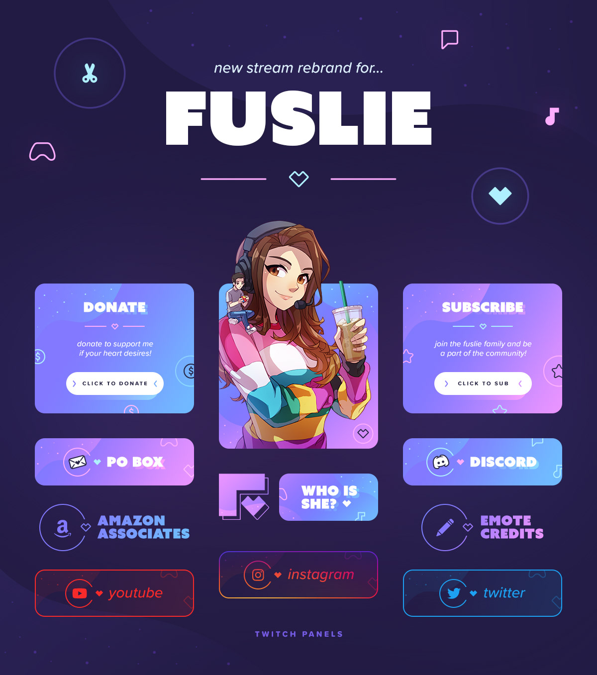 Fuslie Stream Overlays