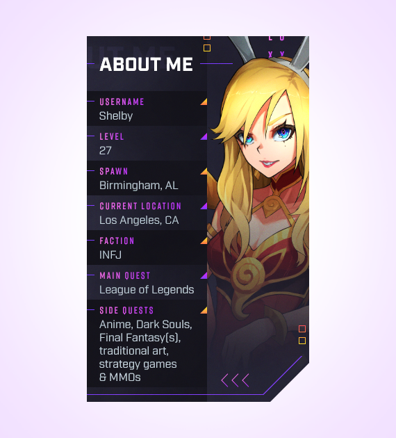 Unique About Me Twitch Panel