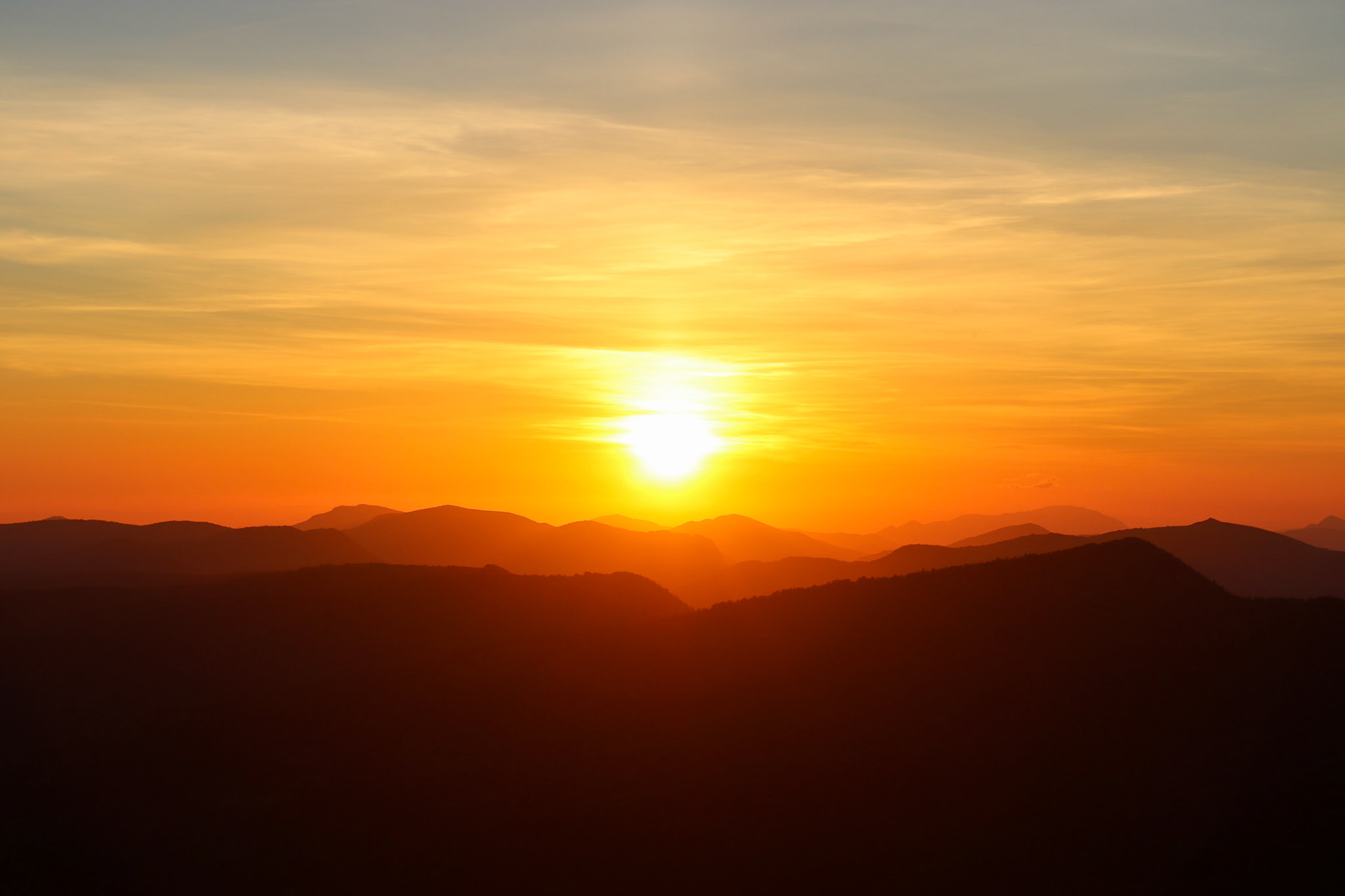 Coucher de soleil provençal