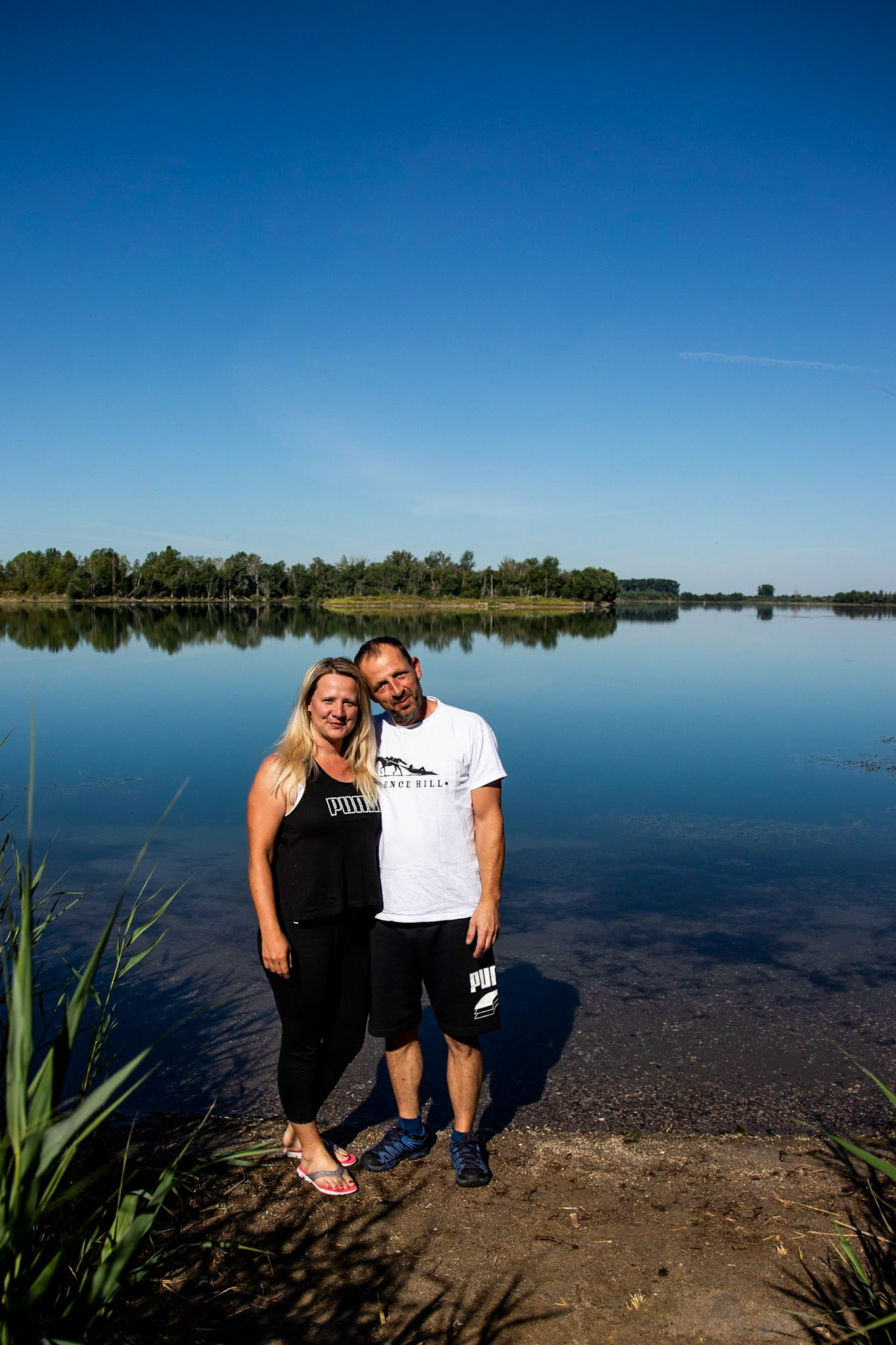 Un charmant couple de cyclos avec qui nous partagerons une soirée de bivouac