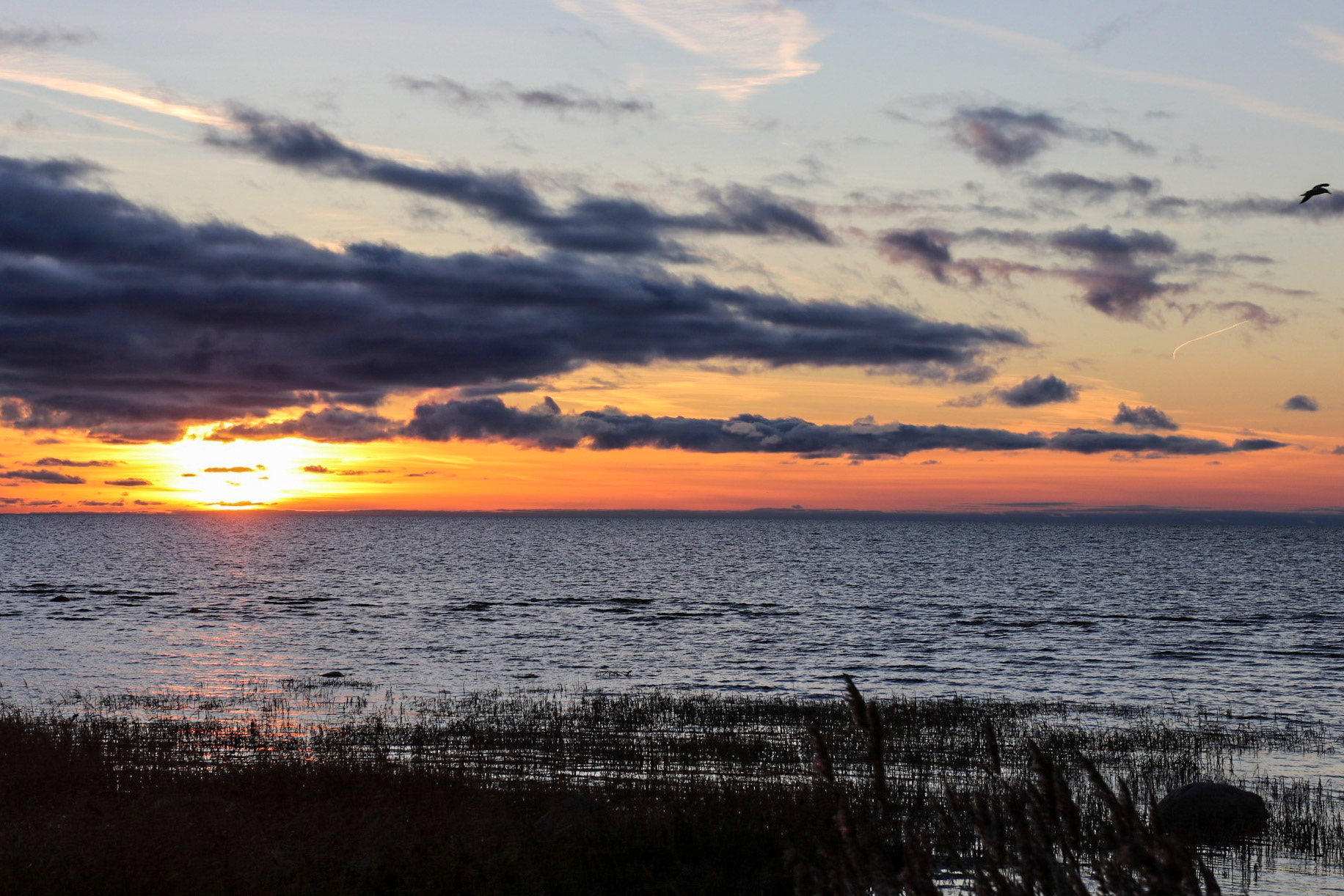 Coucher de soleil sur la Mer Baltique