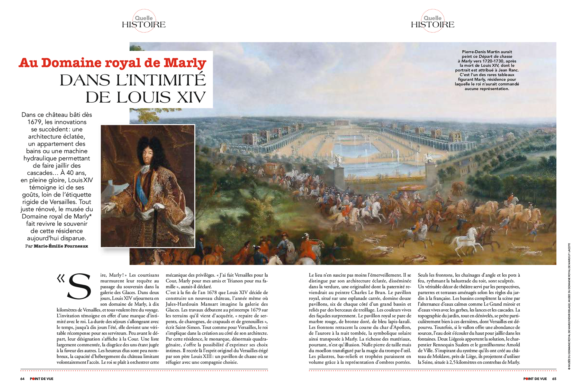 DOMAINE ROYAL DE MARLY. Dans l'intimité de Louis XIV | POINT DE VUE paru le 12/02/2020