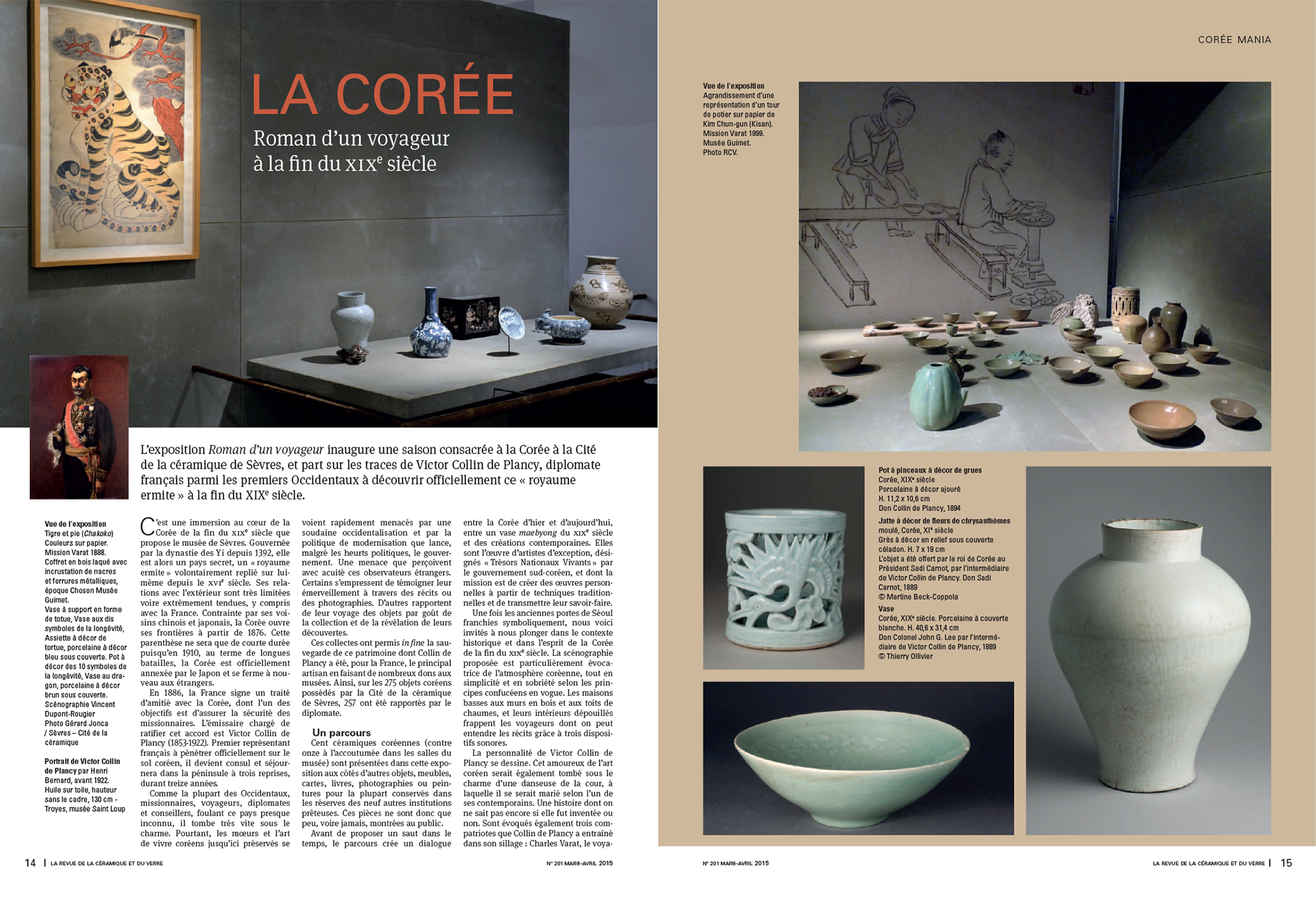 LA CORÉE. Roman d'un voyageur à la fin du XIXe siècle | LA REVUE DE LA CÉRAMIQUE ET DU VERRE paru en mars 2015
