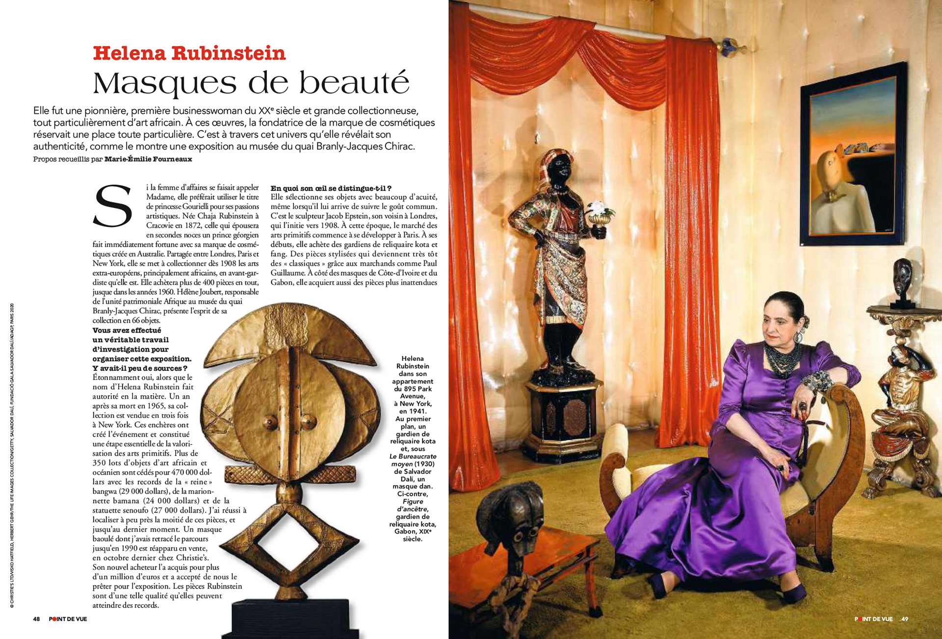 HELENA RUBINSTEIN. Masques de beauté | POINT DE VUE paru le 22/01/2020