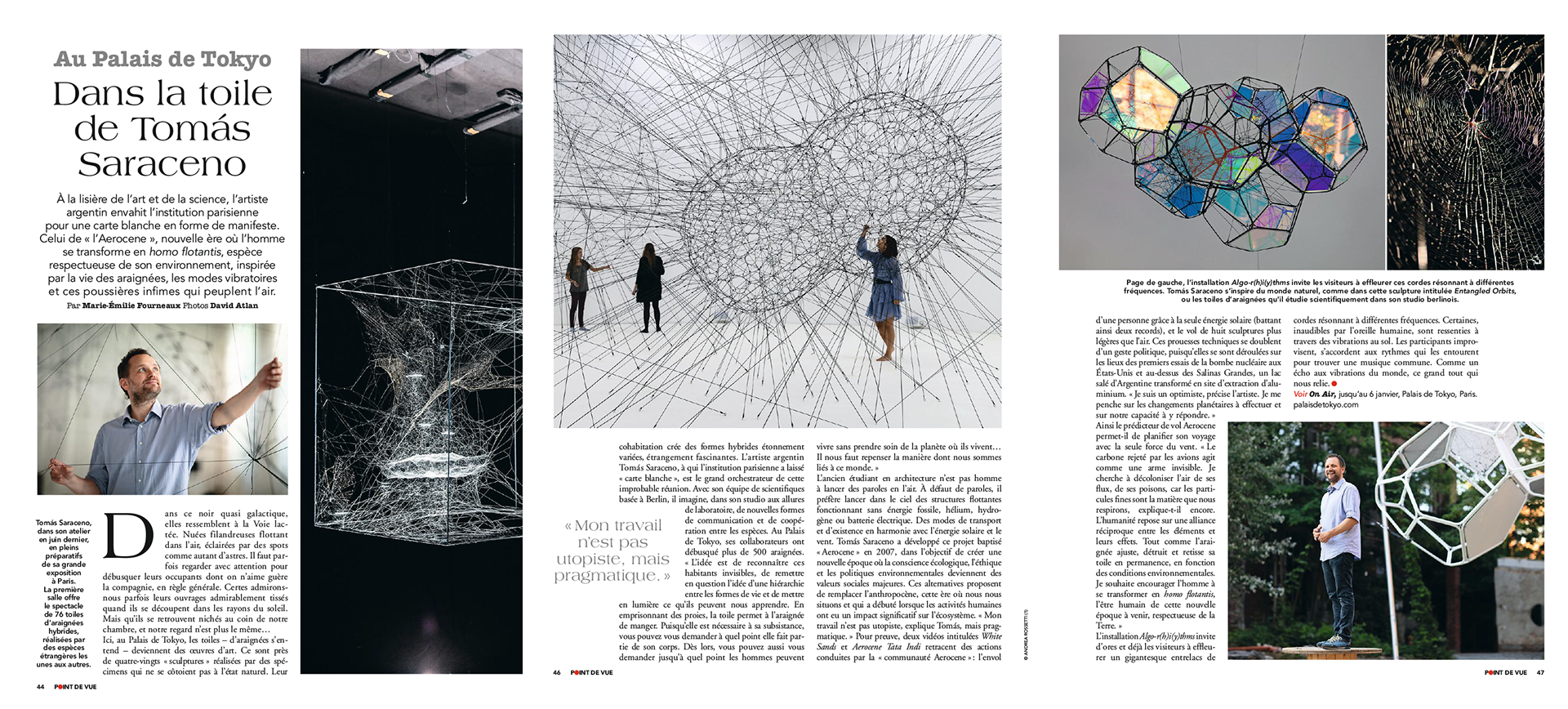 DANS LA TOILE DE TOMAS SARACENO. Au Palais de Tokyo | POINT DE VUE paru le 07/11/2018