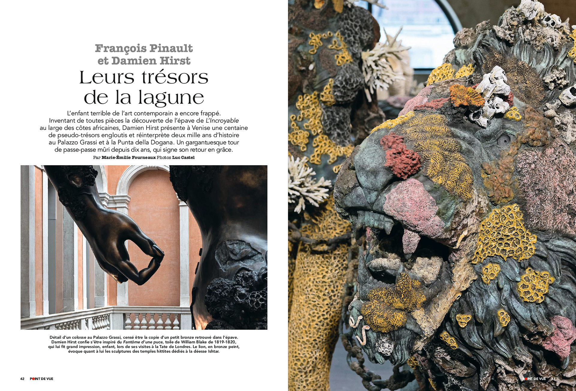 FRANÇOIS PINAULT & DAMIEN HIRST. Leurs trésors de la lagune | POINT DE VUE paru le 19/04/2017