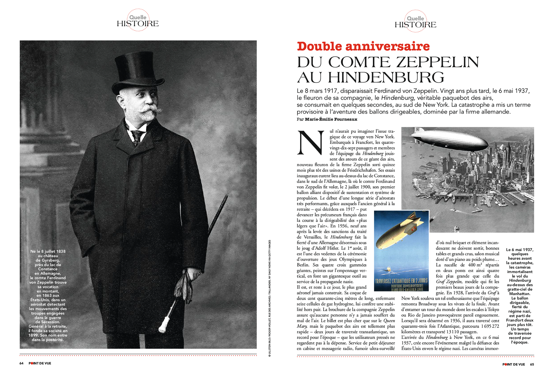 FERDINAD VON ZEPPELIN. Double anniversaire | POINT DE VUE paru le 01/03/2017