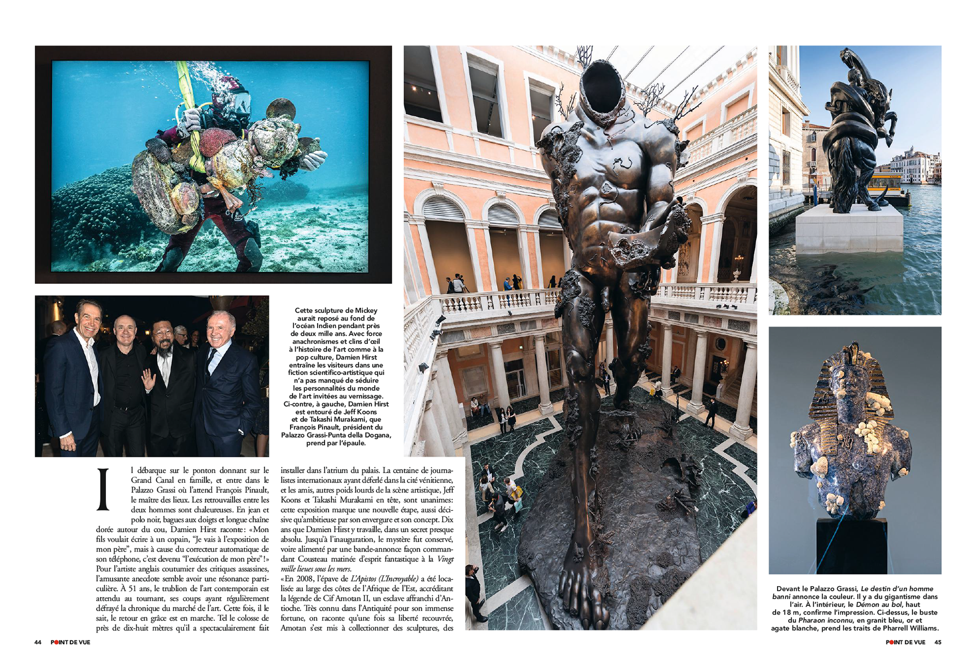 FRANÇOIS PINAULT & DAMIEN HIRST. Leurs trésors de la lagune | POINT DE VUE paru le 19/04/2017