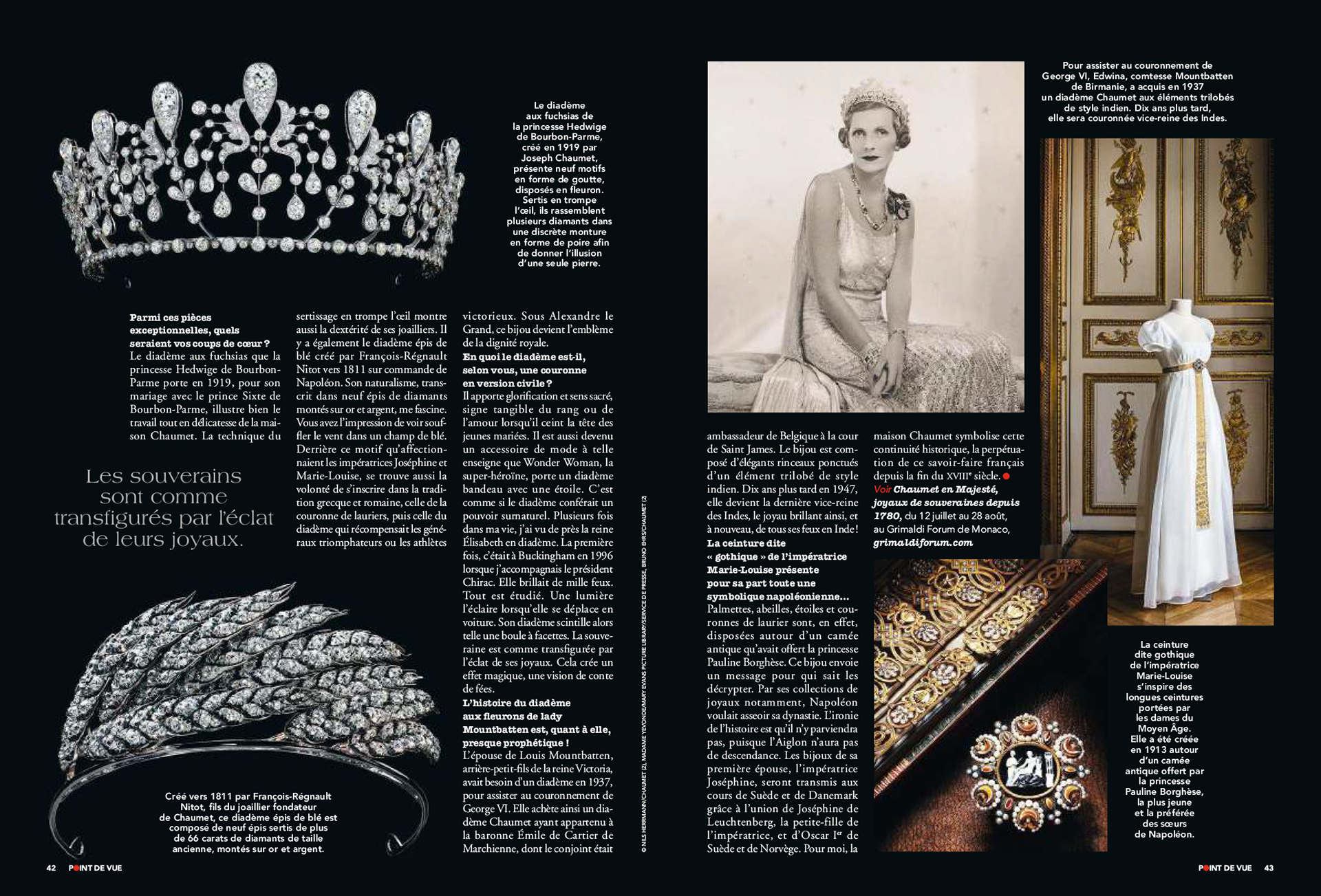 LES DIADÈMES CHAUMET. Exposition à Monaco | POINT DE VUE paru le 10/07/2019