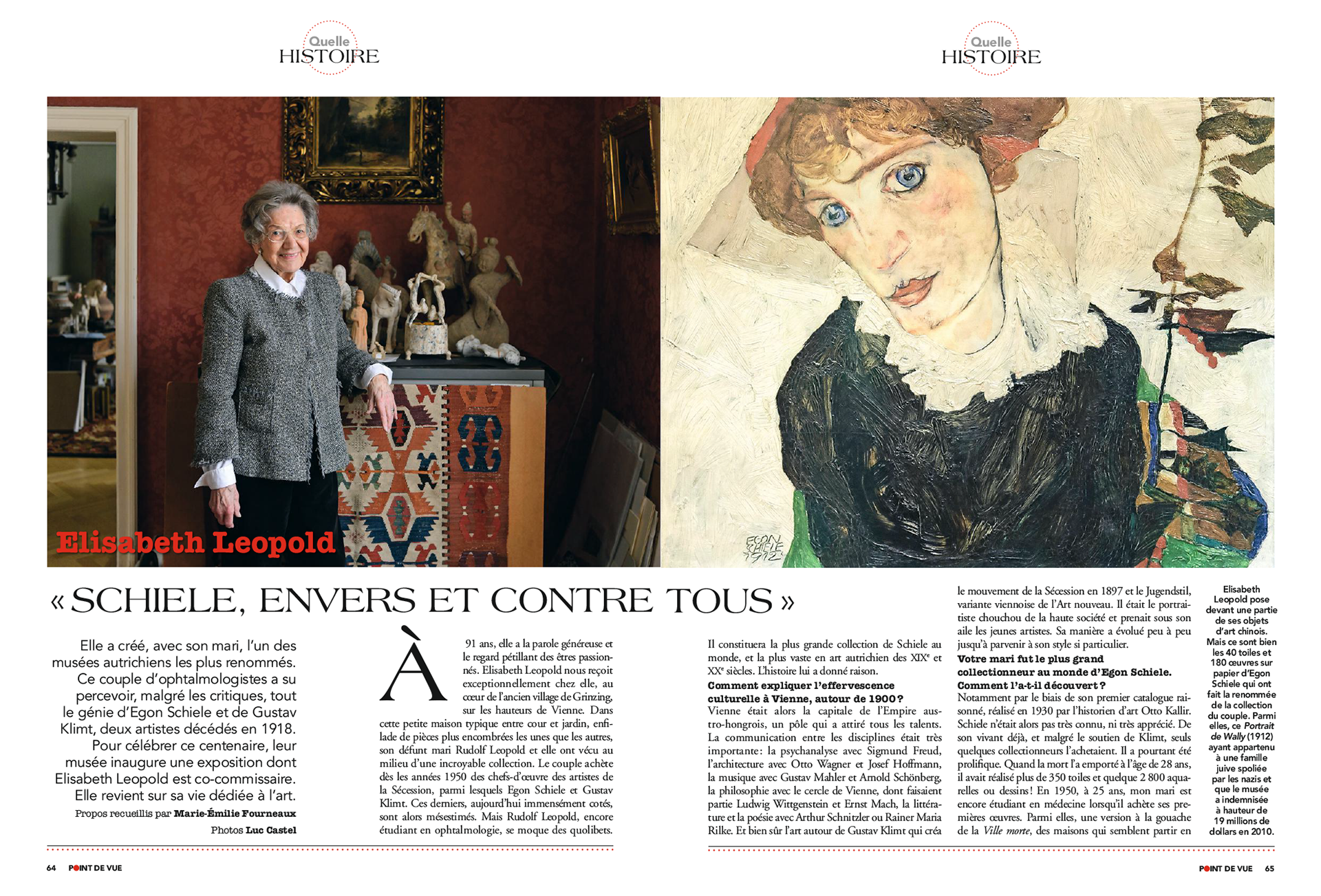 ELISABETH LEOPOLD. Schiele, envers et contre tous | POINT DE VUE paru le 31/01/2018