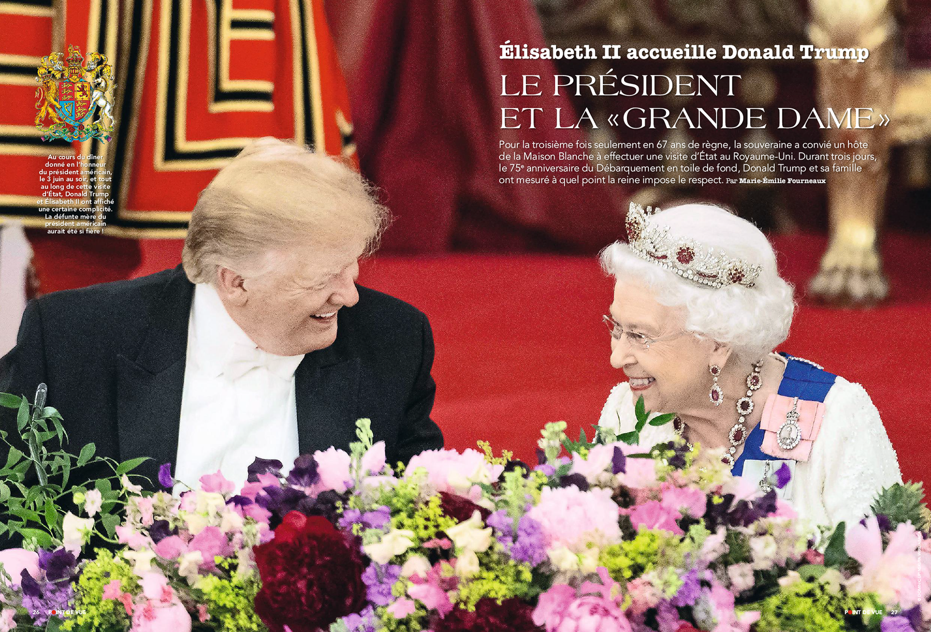 ÉLISABETH II & DONALD TRUMP. Le président et la "grande dame" | POINT DE VUE paru le 12/06/2019