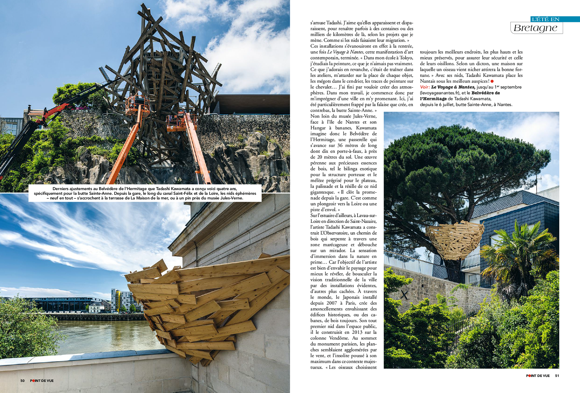 TADASHI KAWAMATA. L'oiseau de bon augure | POINT DE VUE paru le 31/07/2019