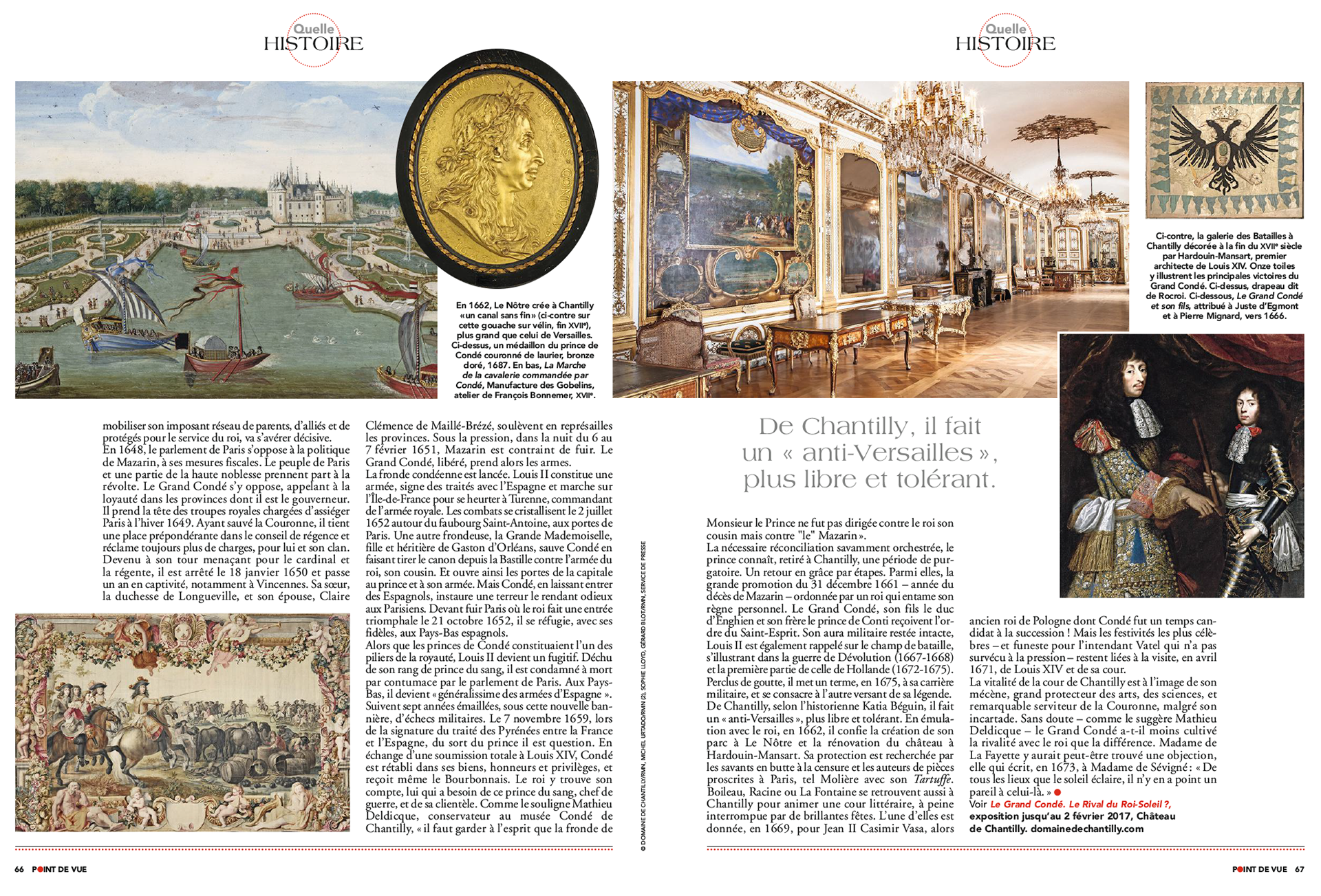 LE GRAND CONDÉ. Une médaille à deux faces | POINT DE VUE paru le 02/11/2016