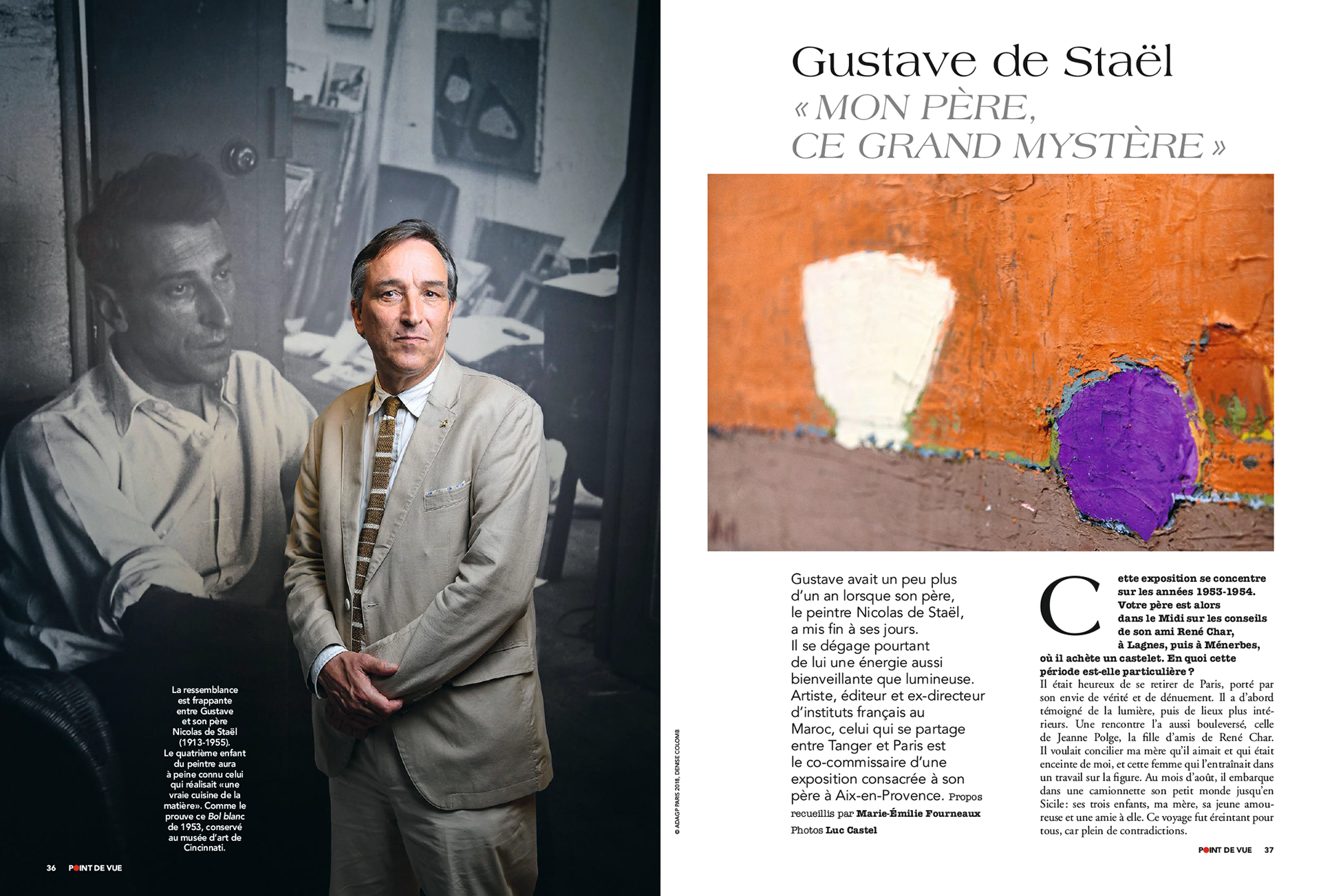 GUSTAVE DE STAËL. Mon père ce grand mystère | POINT DE VUE paru le 09/05/2018