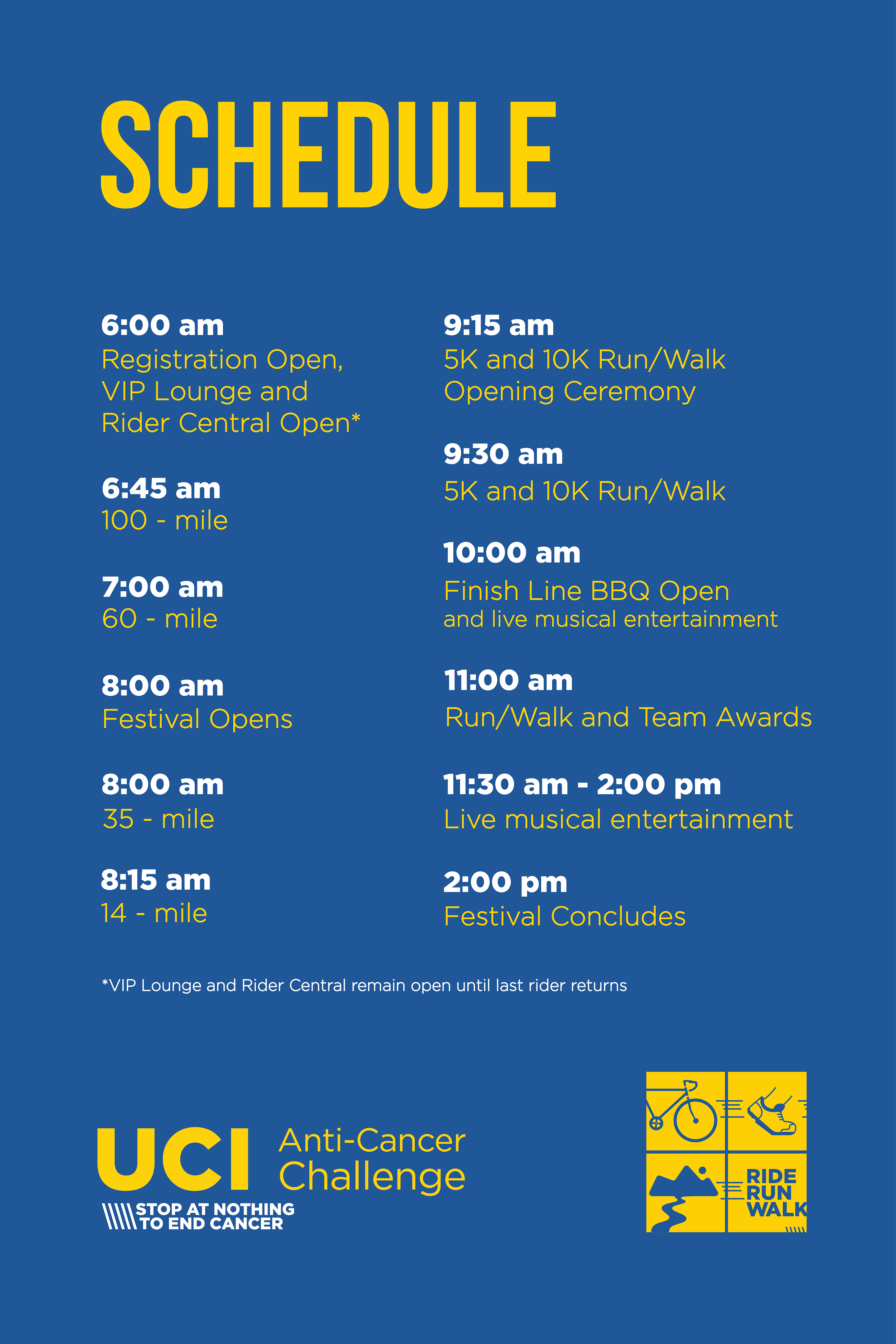 Event Signage - Schedule