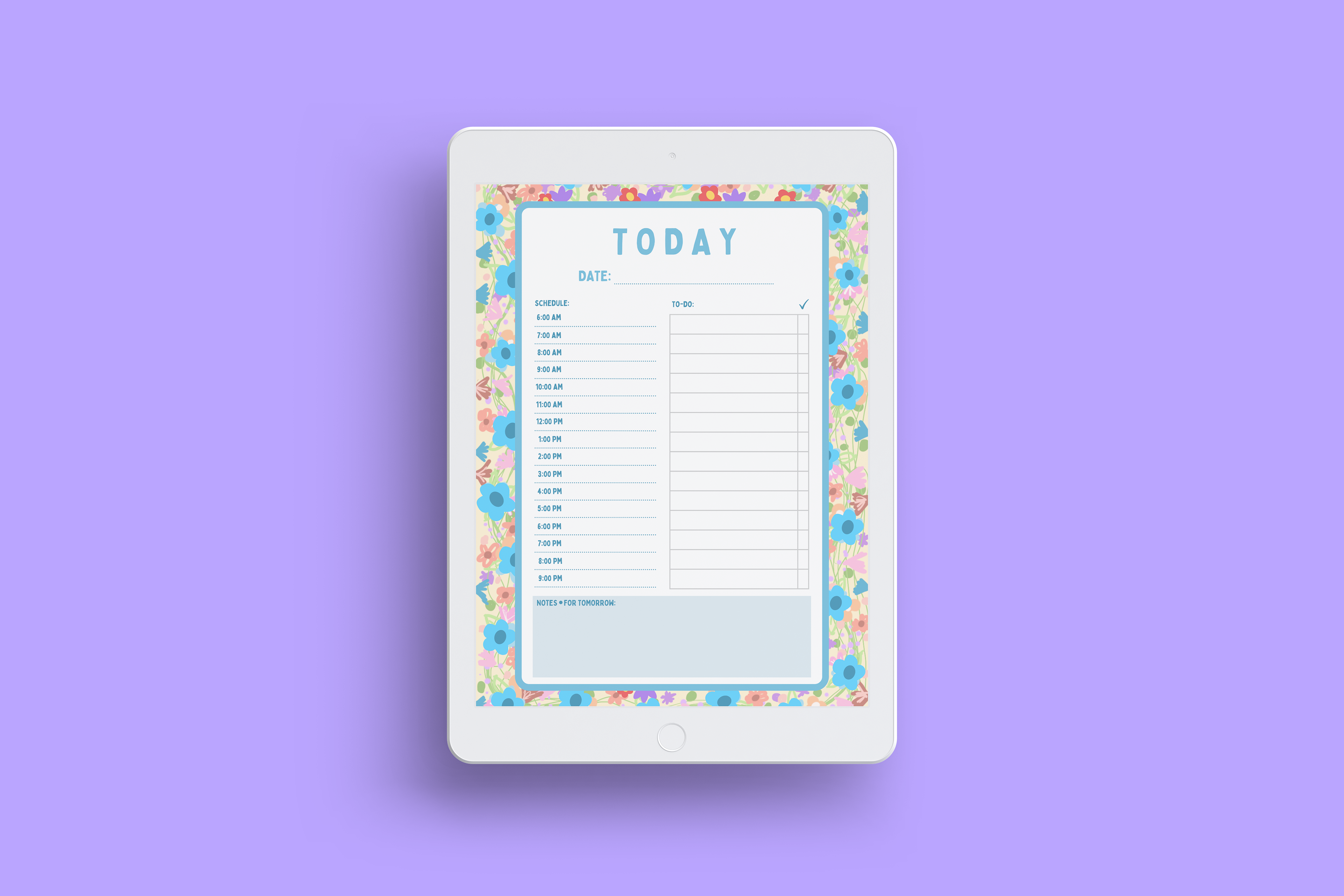 Floral Digital To-Do List