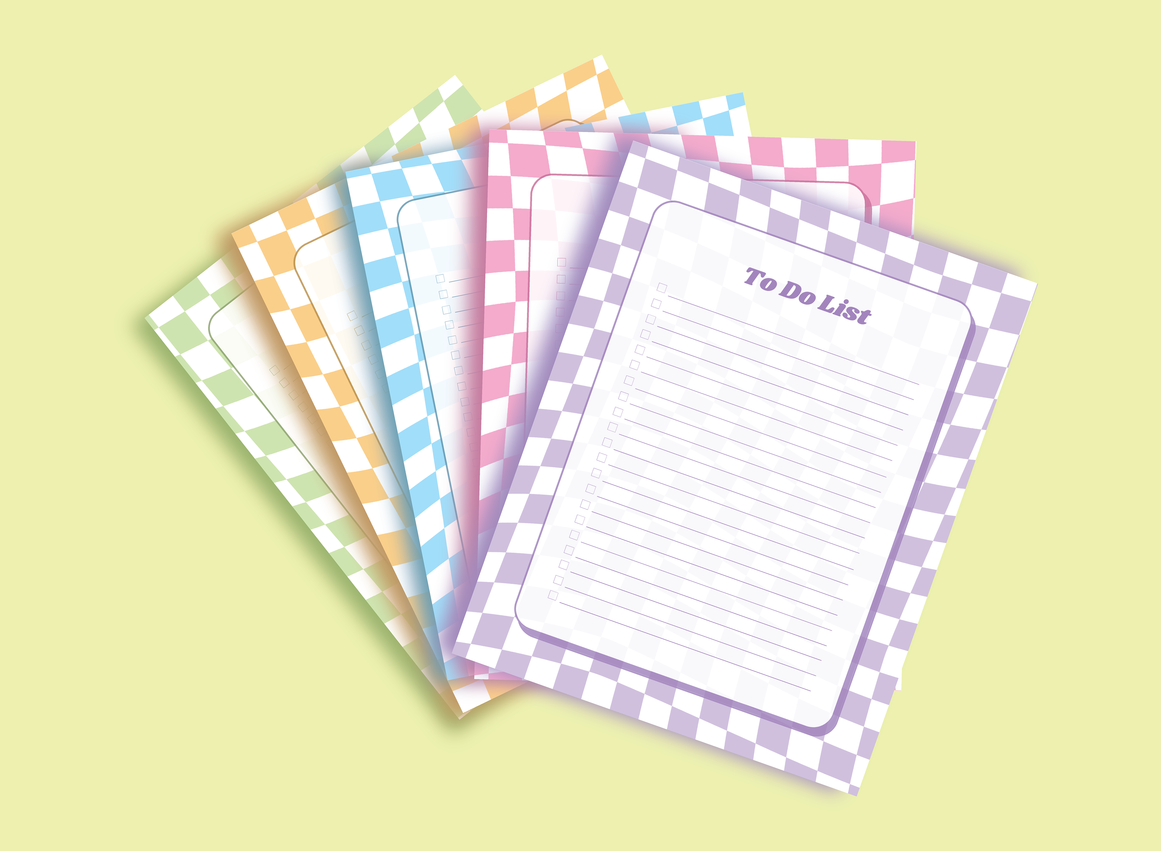 Colorful Checkerboard Digital To-Do Lists