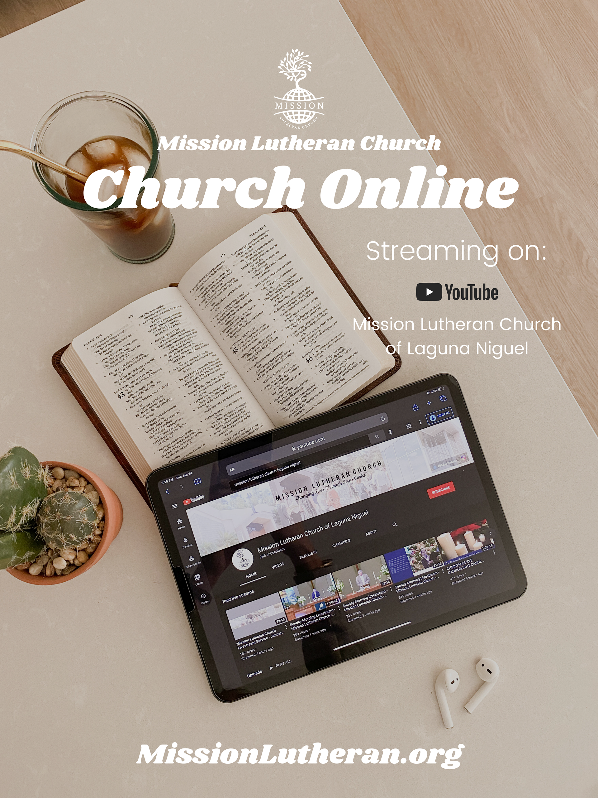 Mission Lutheran Church | Instagram post, composition shot on an iPhone 11 and created in Adobe Illustrator