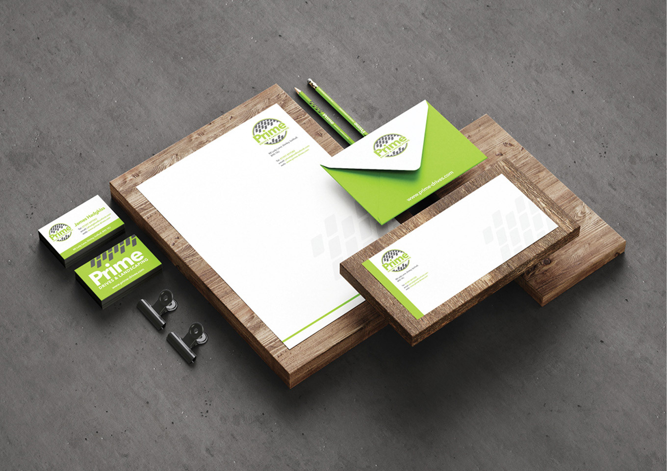 Prime Drives & Landscaping stationery
