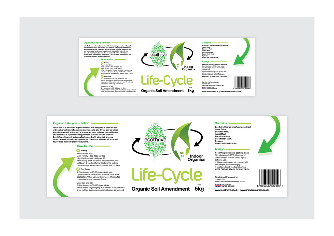 Life-Cycle tub label design