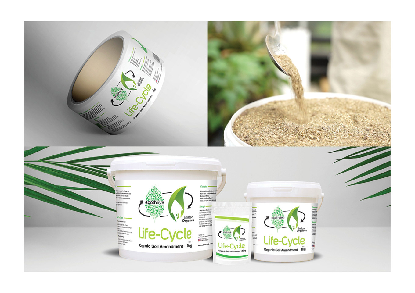 Life-Cycle tubs and label roll