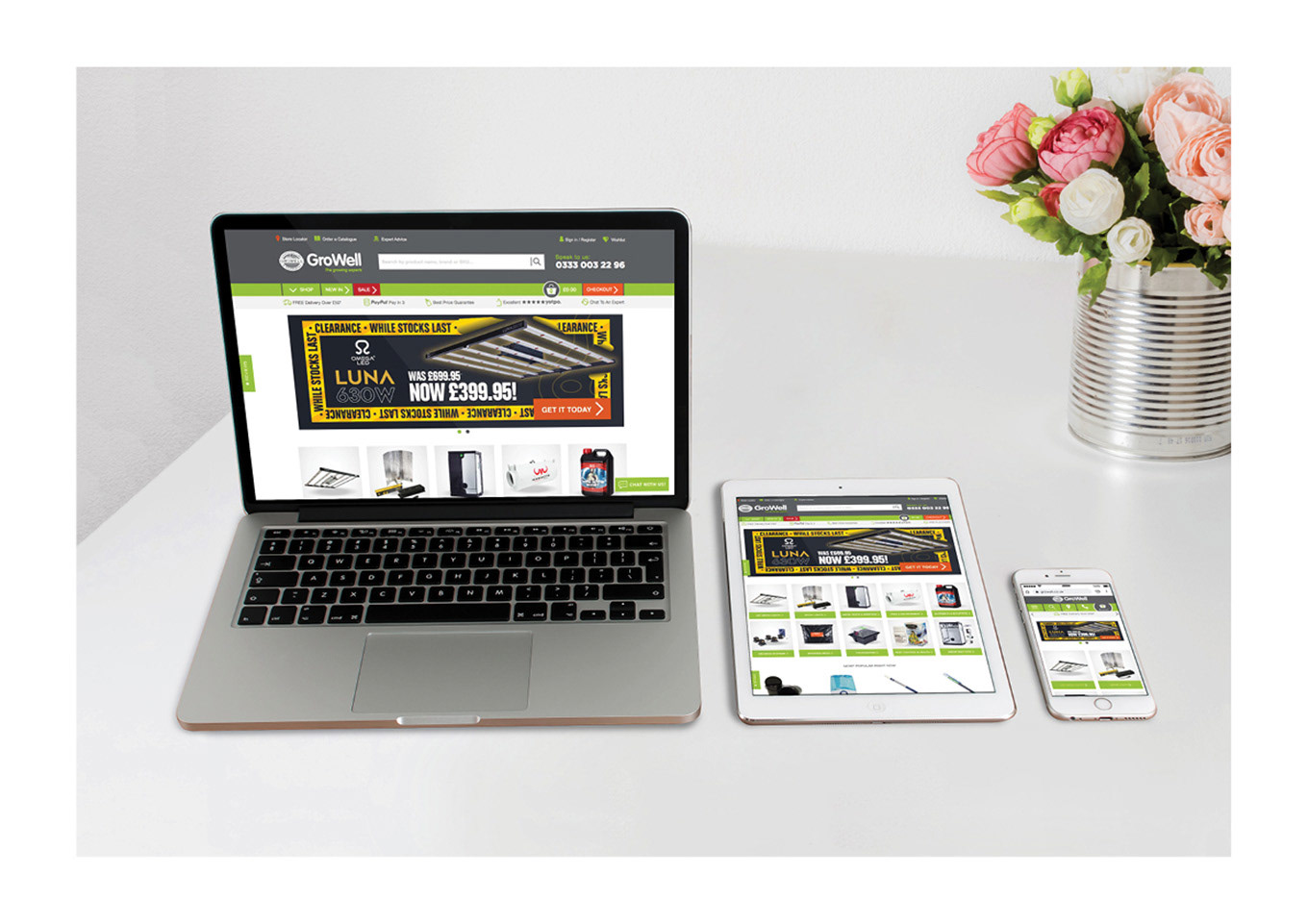 GroWell Horticulture website live version
