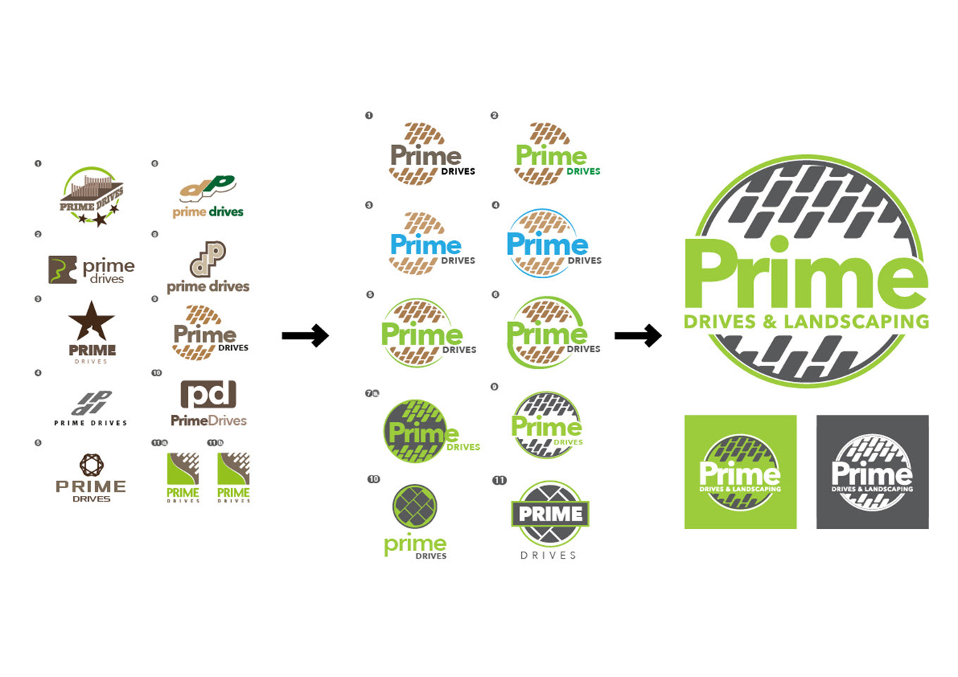 Prime Drives logo concepts