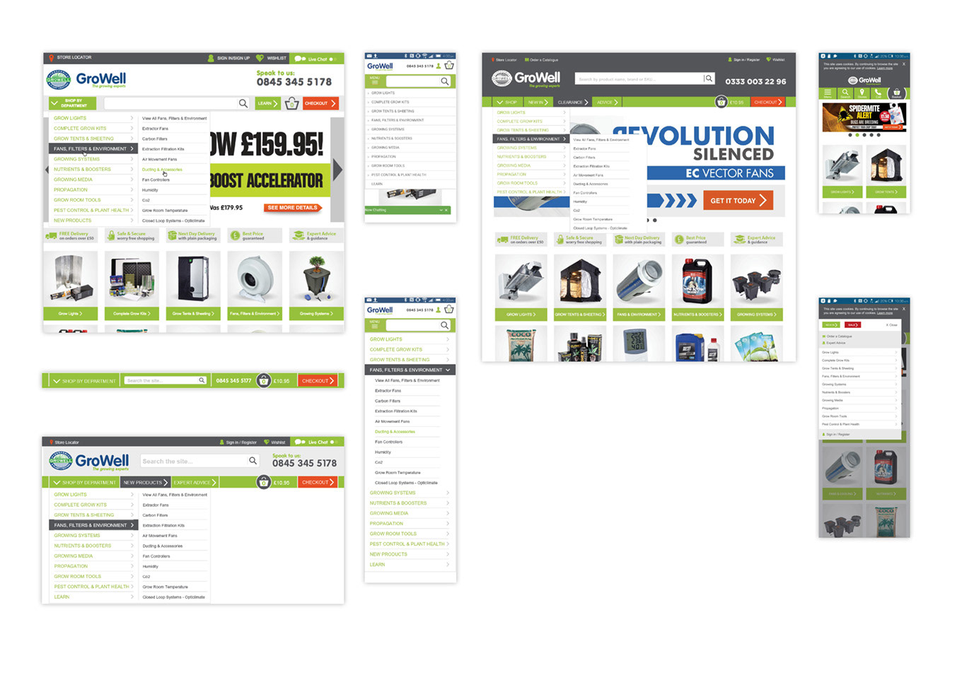 GroWell Horticulture website live evolution