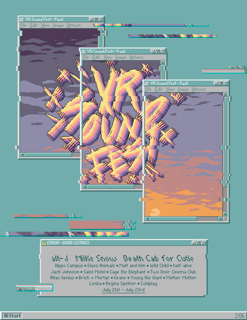 VR Sound Fest - Fictional Music Festival Poster