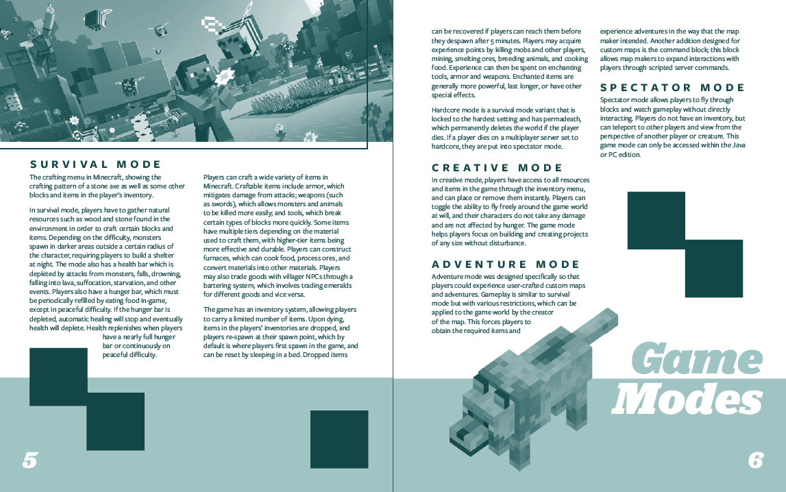 Minecraft Booklet - Spread 2