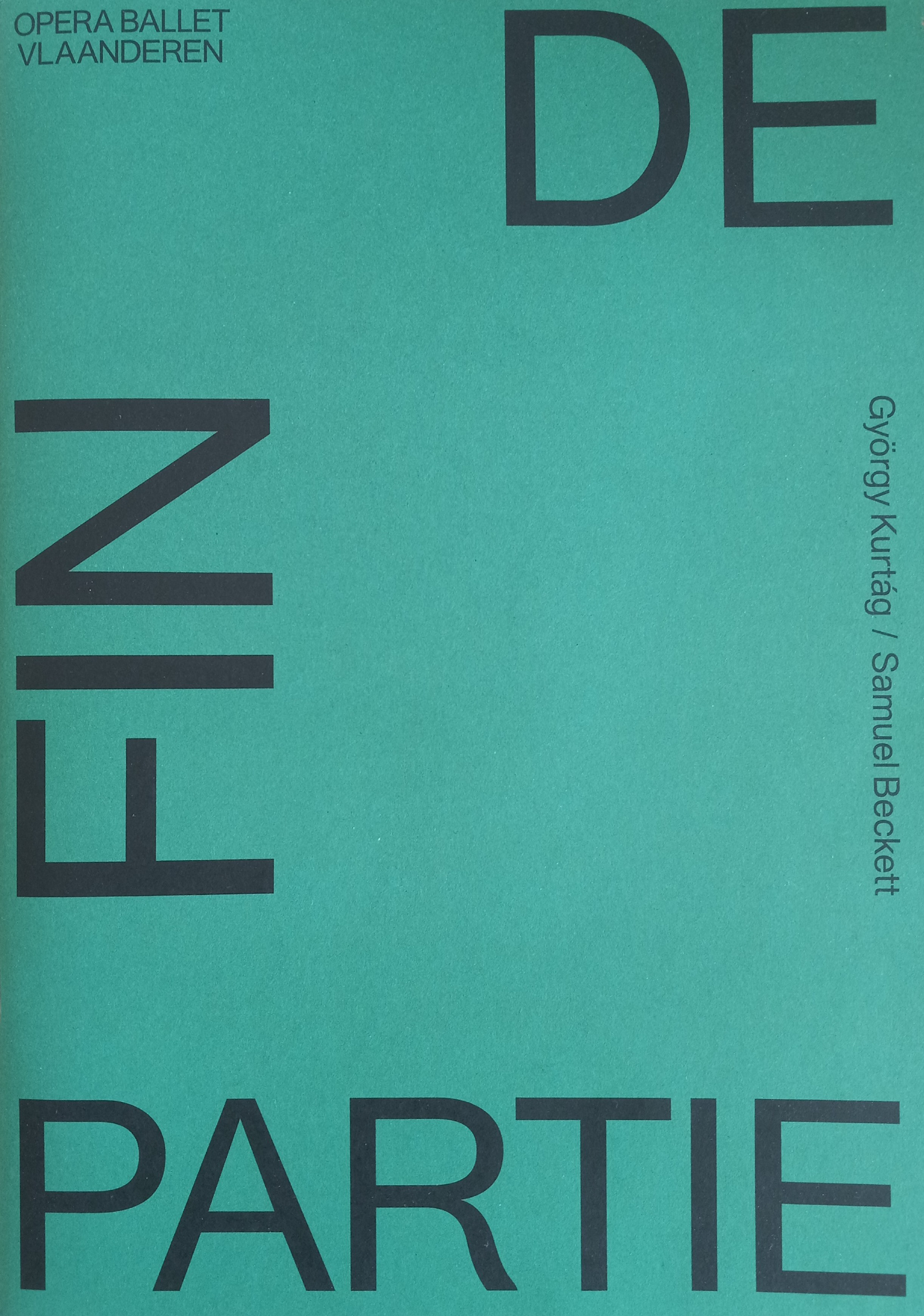 Programme Fin de partie de György Kurtág - Opéra Ballet Vlaanderen
