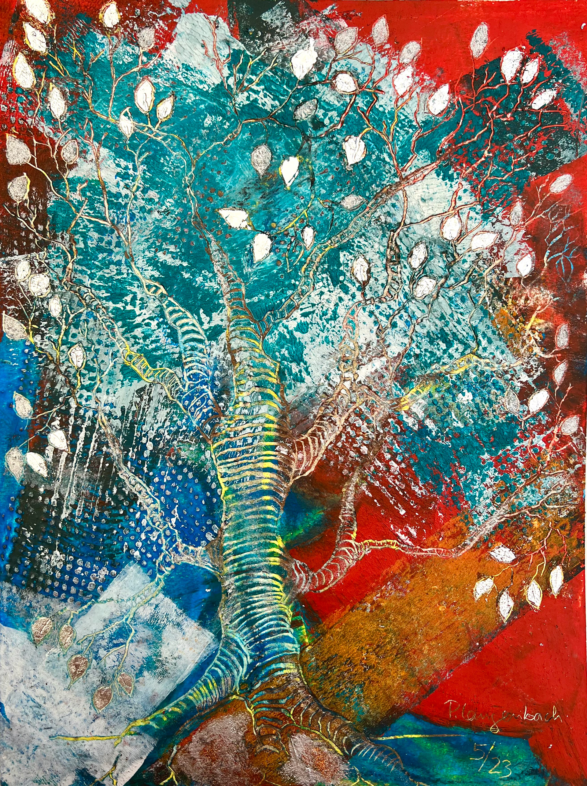 • VERKAUFT • Stolz steht er da, angeleuchtet von der untergehenden Sonne - in silbernem Glanz. Mit ganzer Kraft streckt er sich dem Himmel entgegen und ist Wohnung für viele. Coldwax mit Öl auf Papier
– 29 x 39 cm auf säurefreiem Papier Arches, 300 g/qm • Euro 416,- inkl. MwSt. MIT Bilderrahmen • Bestellung an info@grafik-agentur-L.de