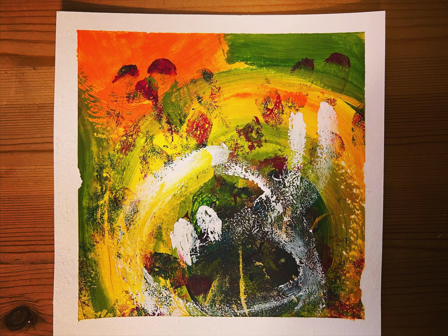 Mit Stilaugen erst mal die Landschaft sondieren. 15 x 15 cm Acryl auf säurefreiem Papier Arches • Euro 53,- inkl. MwSt. ohne Bilderrahmen • Bestellung an info@grafik-agentur-L.de