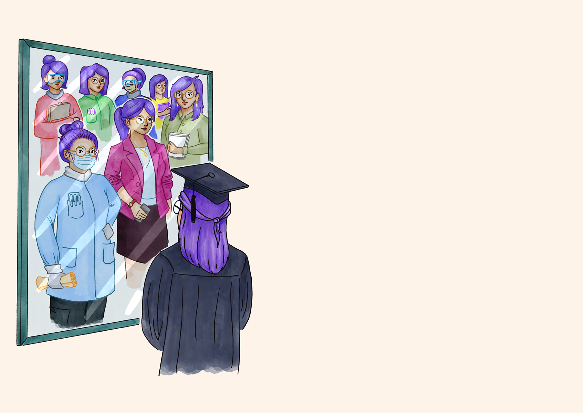 Congratulations postcard booklet variation - inner left