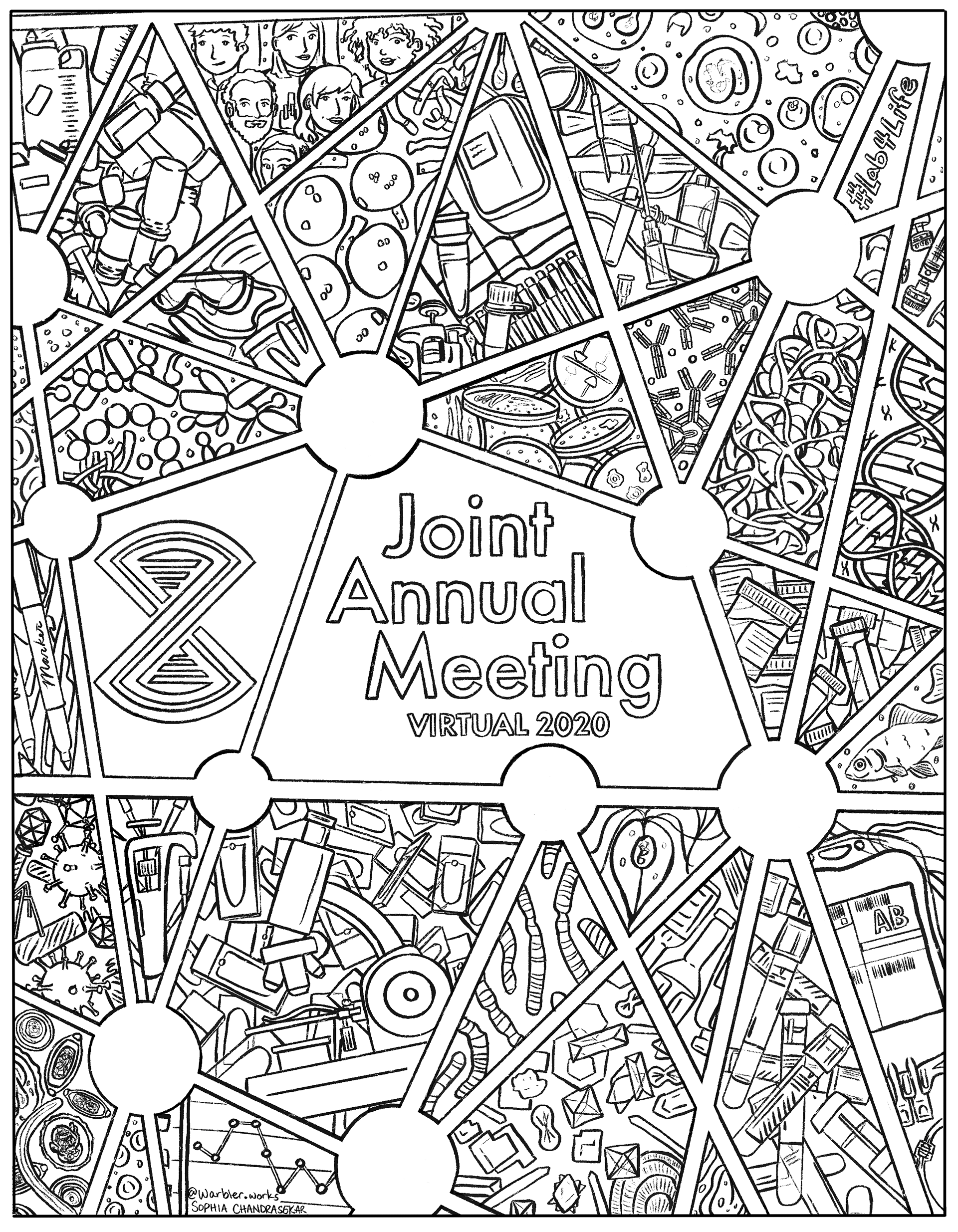 Coloring page for attendees of the 2020 Virtual Joint Annual Meeting