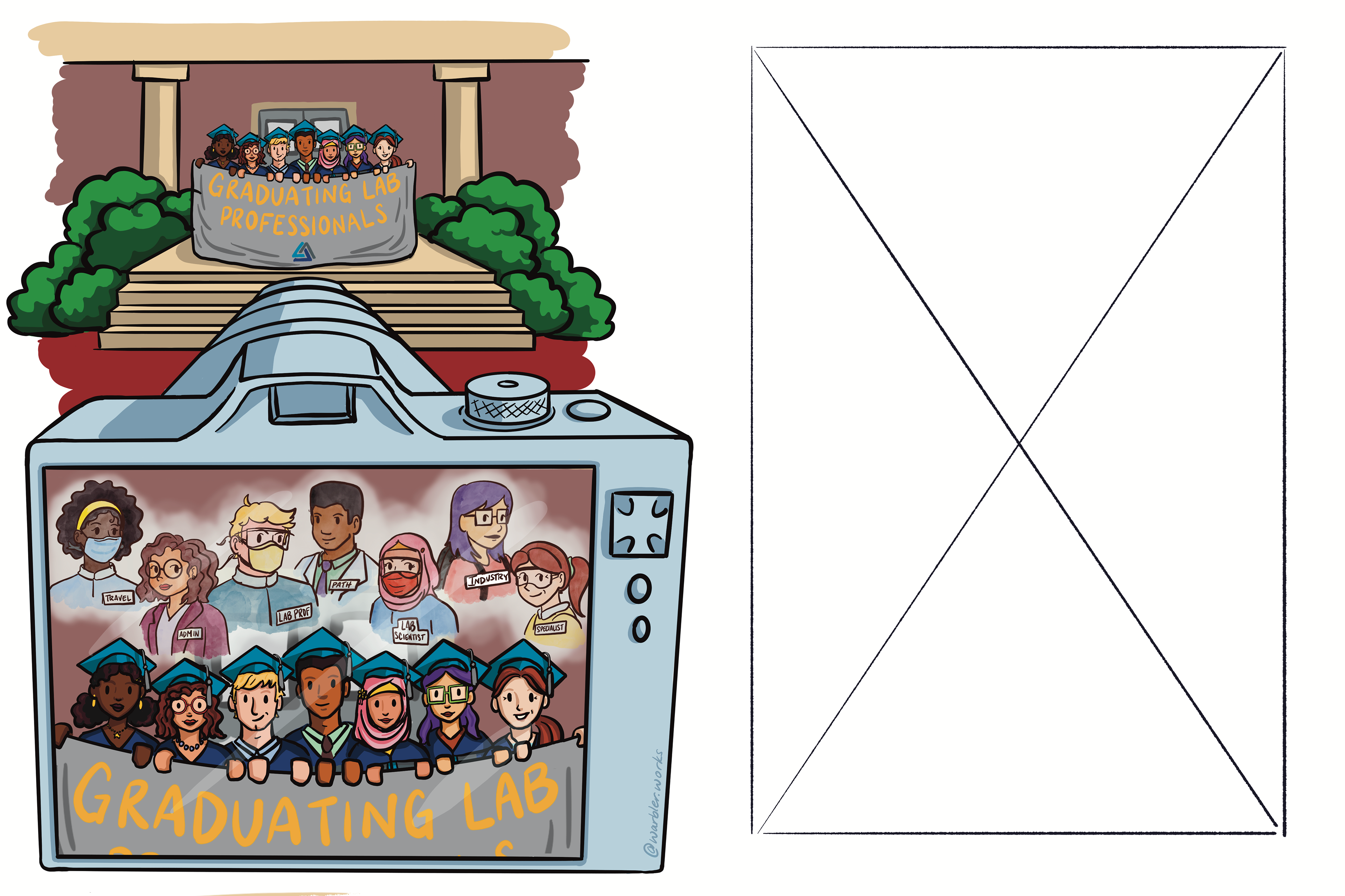 Final inner left image used for a congrats postcard to new grads