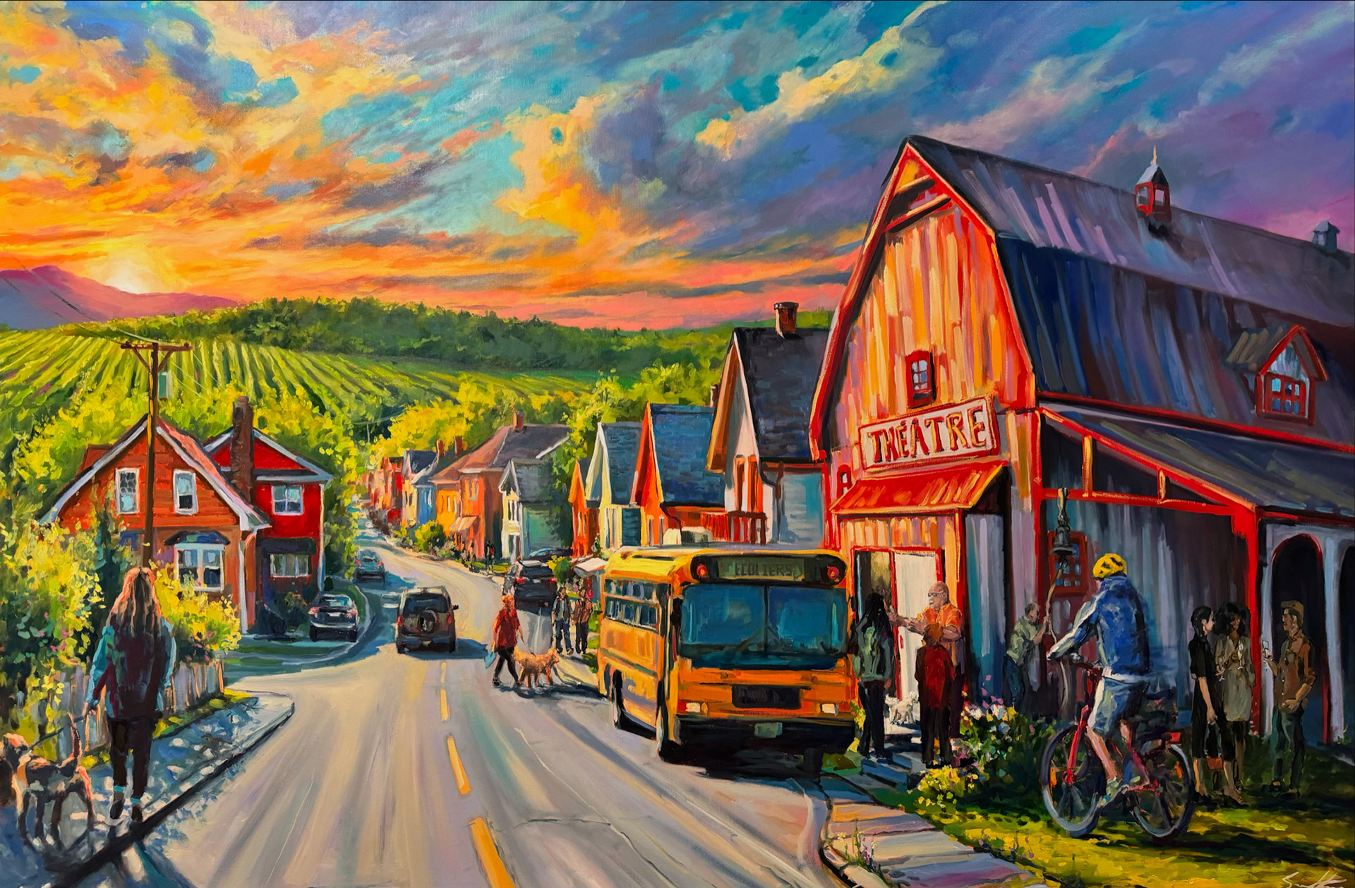 Théâtre d’été 40’’ x 60’’ Huile 2025