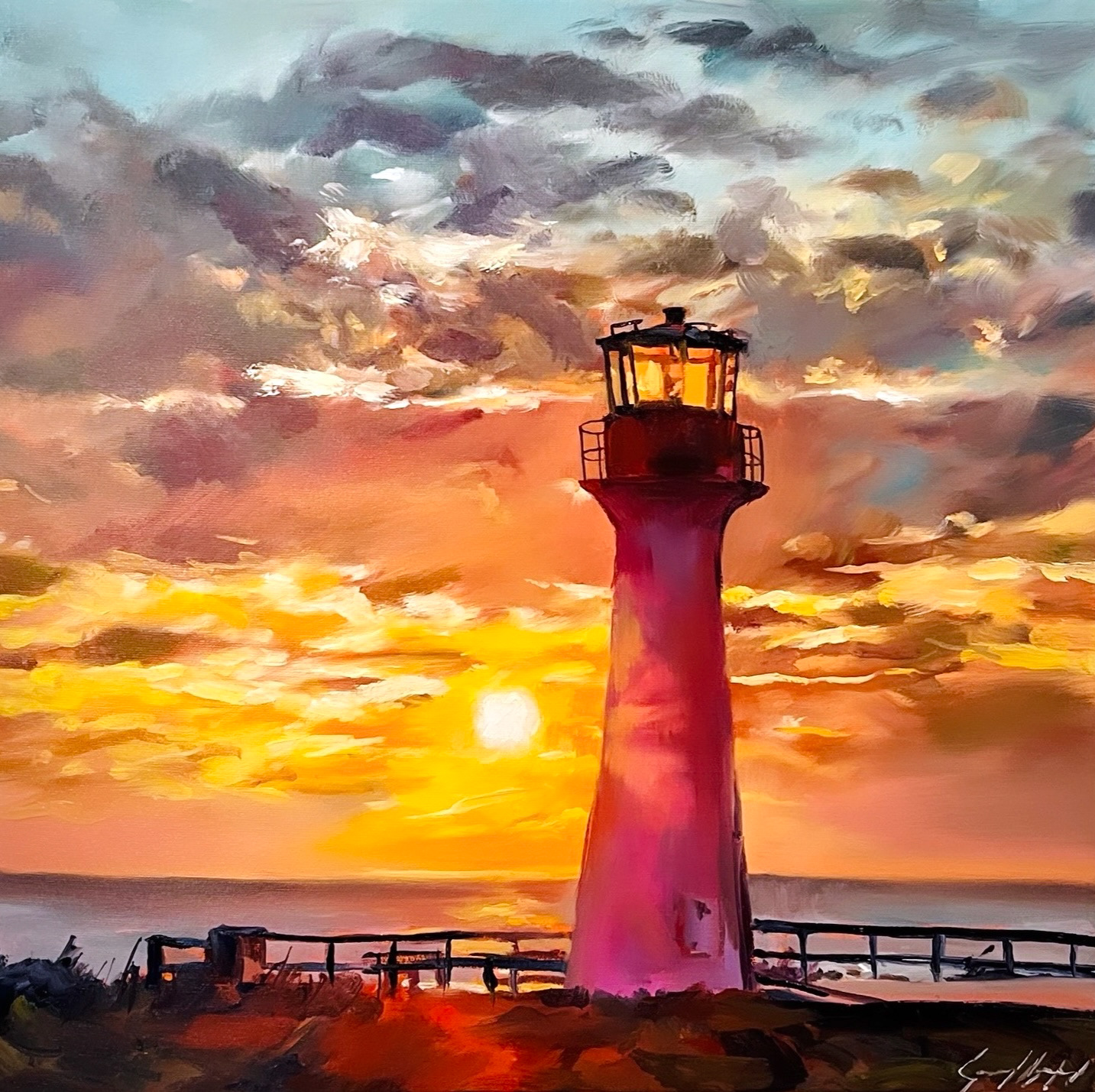 Light du Borgot 18’’ x 18’’ Huile 2024